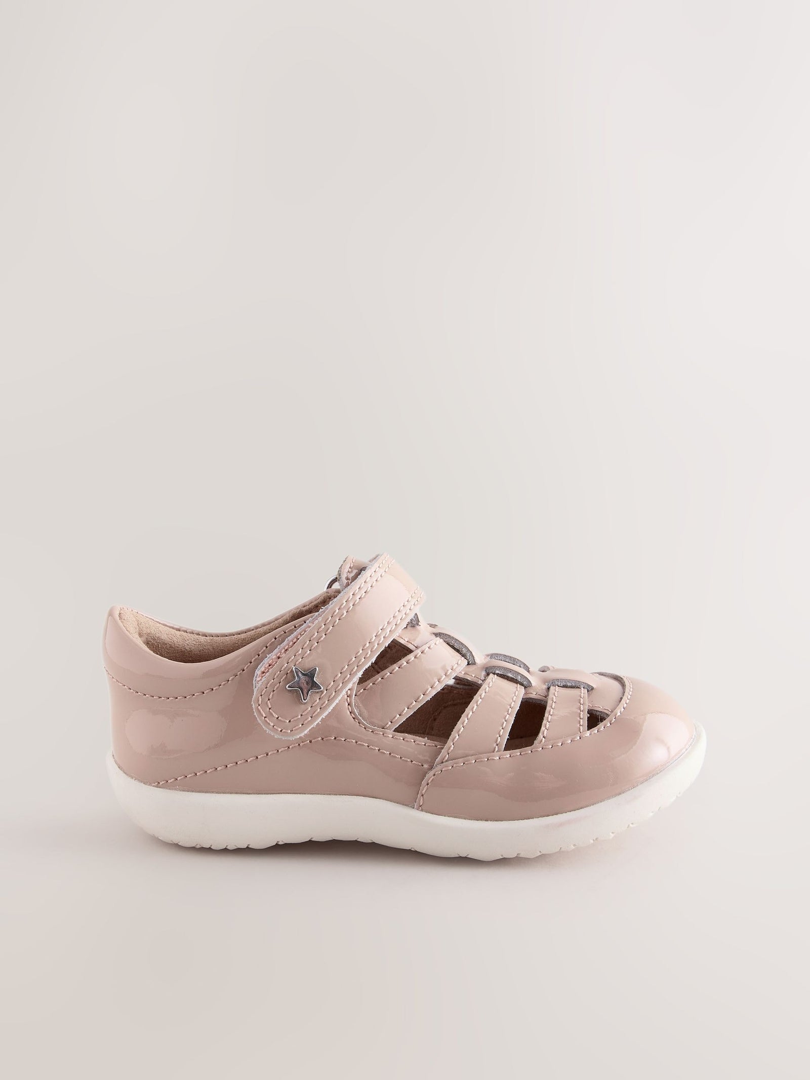 Mocha Brown Wide Fit (G) First Walker Fisherman Shoes