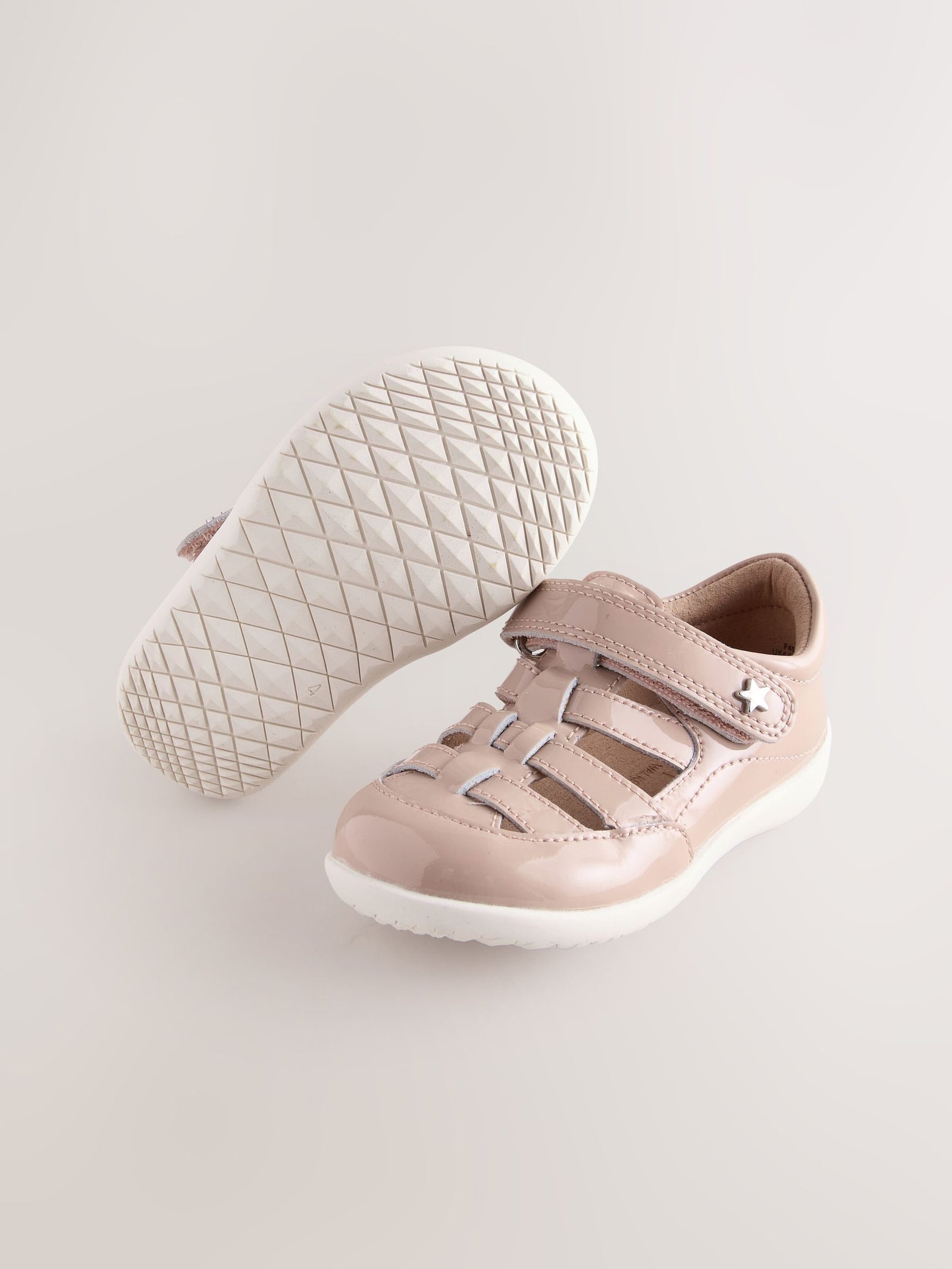 Mocha Brown Wide Fit (G) First Walker Fisherman Shoes