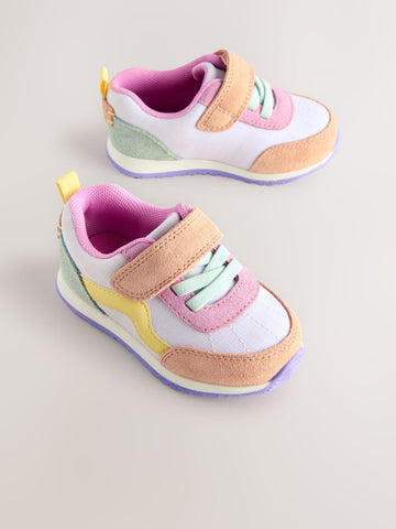 Multi Colourblock Standard Fit (F) First Walker Trainers