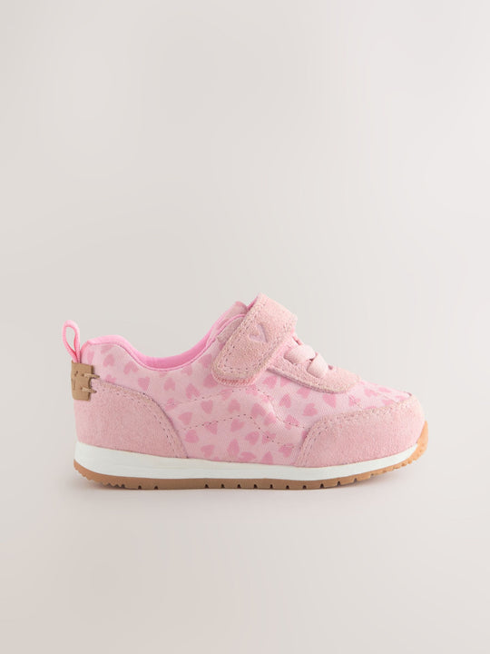 Pink/Red Standard Fit (F) First Walker Trainers