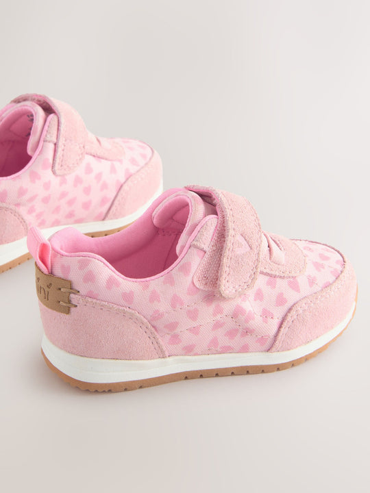 Pink/Red Standard Fit (F) First Walker Trainers