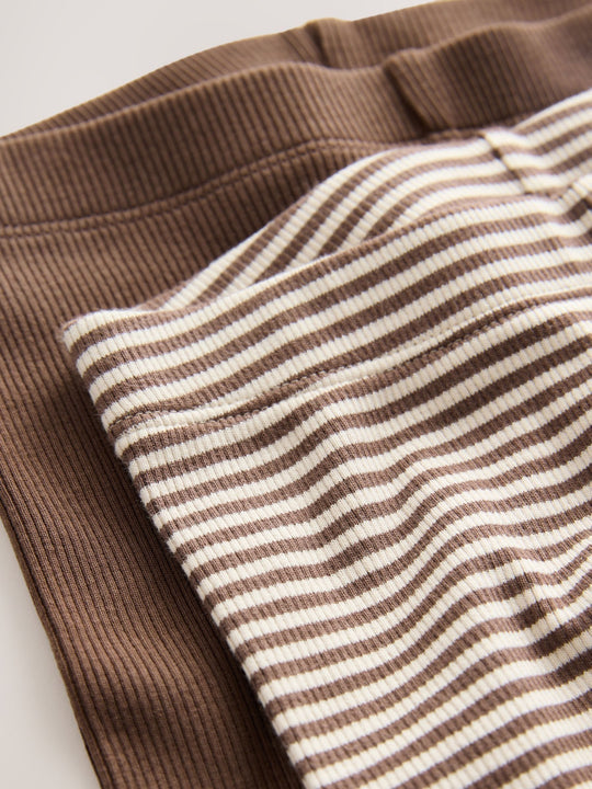 Brown/Cream Babyccino Long Sleeve Tops & Leggings Set 2 Pack (3mths-7yrs)