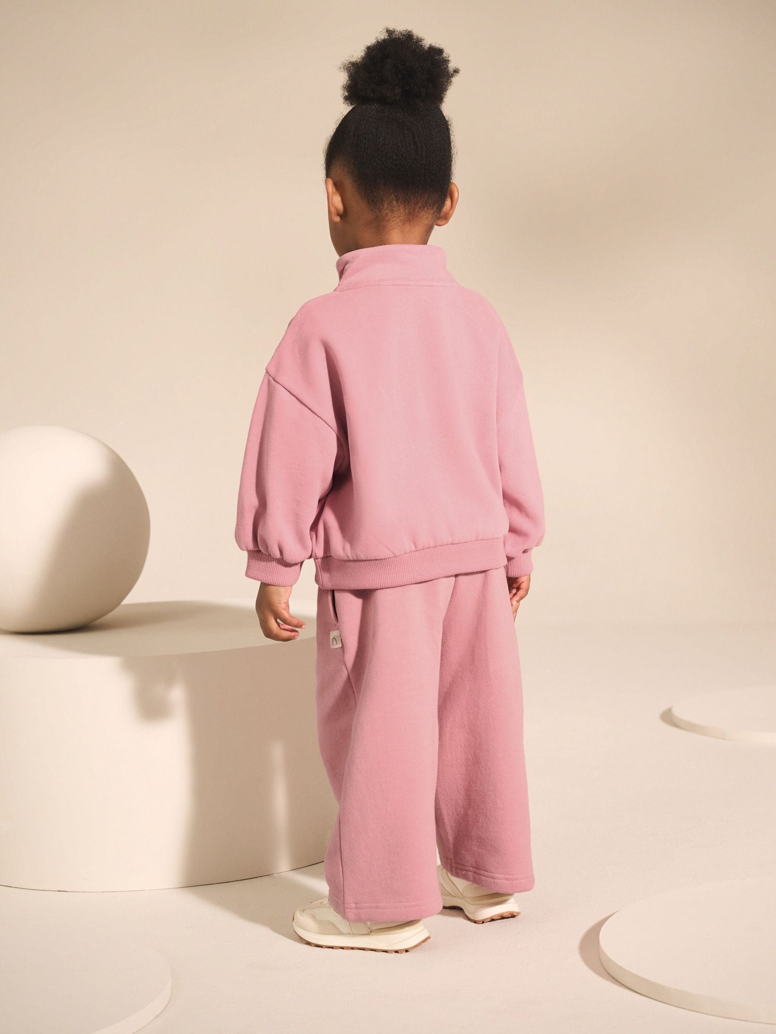 Rose Pink Quarter Zip Sweatshirt (3mths-7yrs)