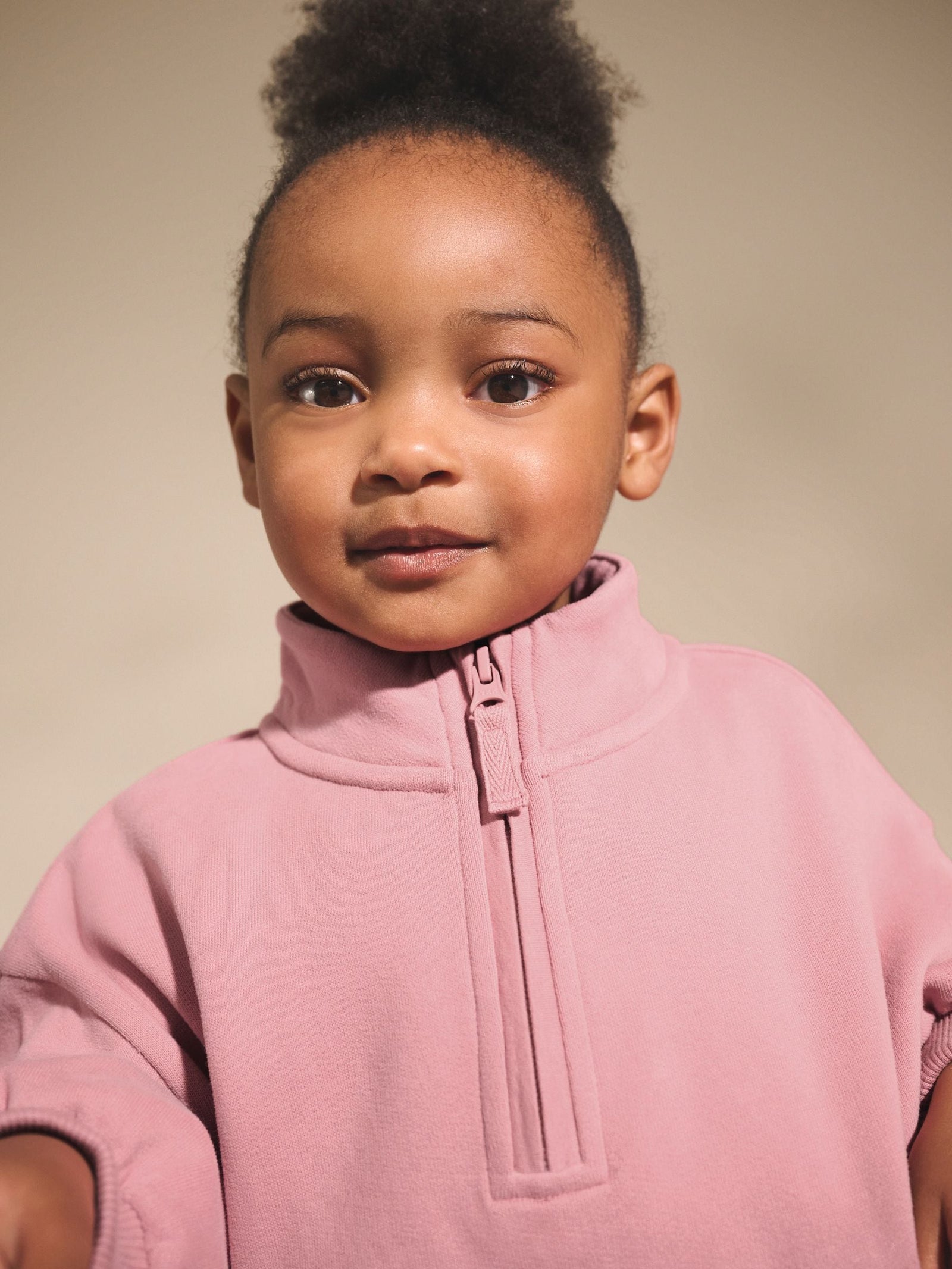 Rose Pink Quarter Zip Sweatshirt (3mths-7yrs)