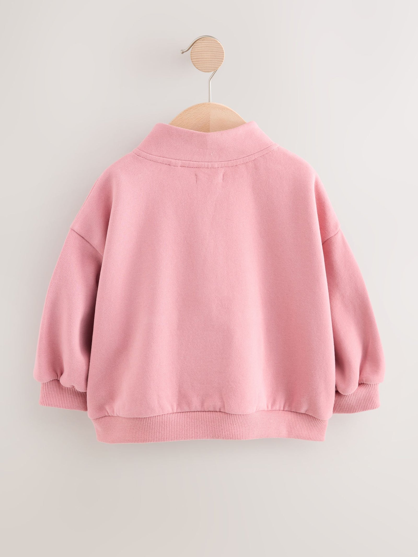 Rose Pink Quarter Zip Sweatshirt (3mths-7yrs)