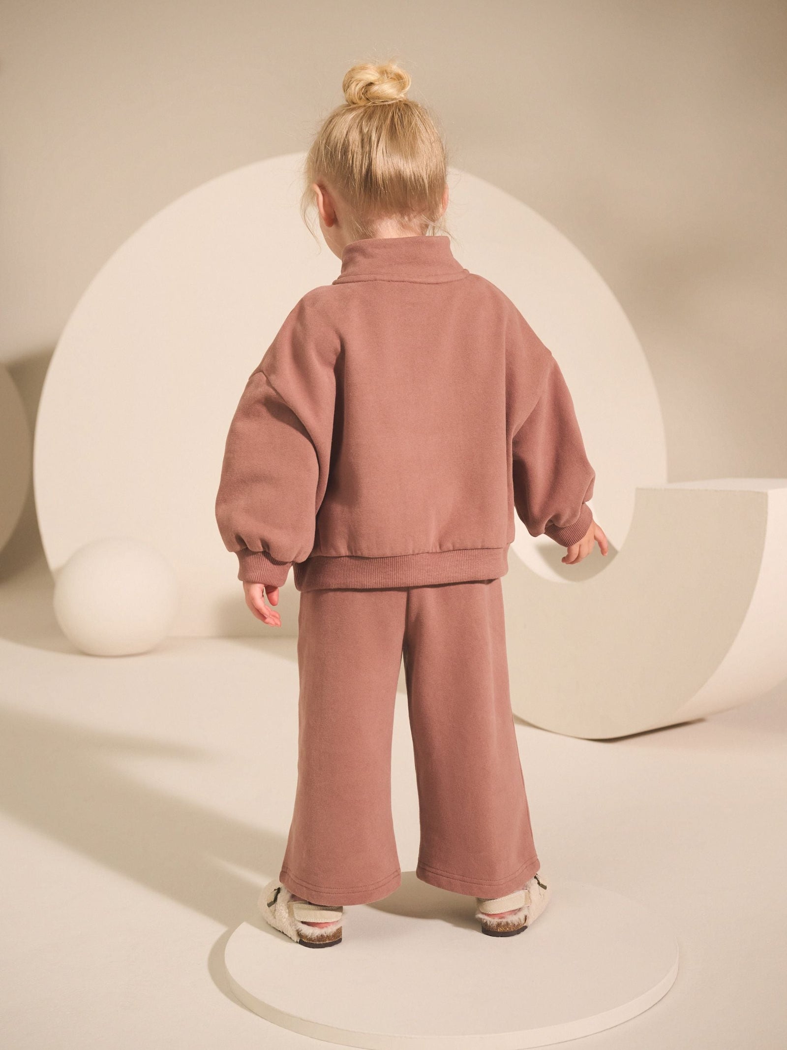 Mocha Brown Quarter Zip Sweatshirt (3mths-7yrs)