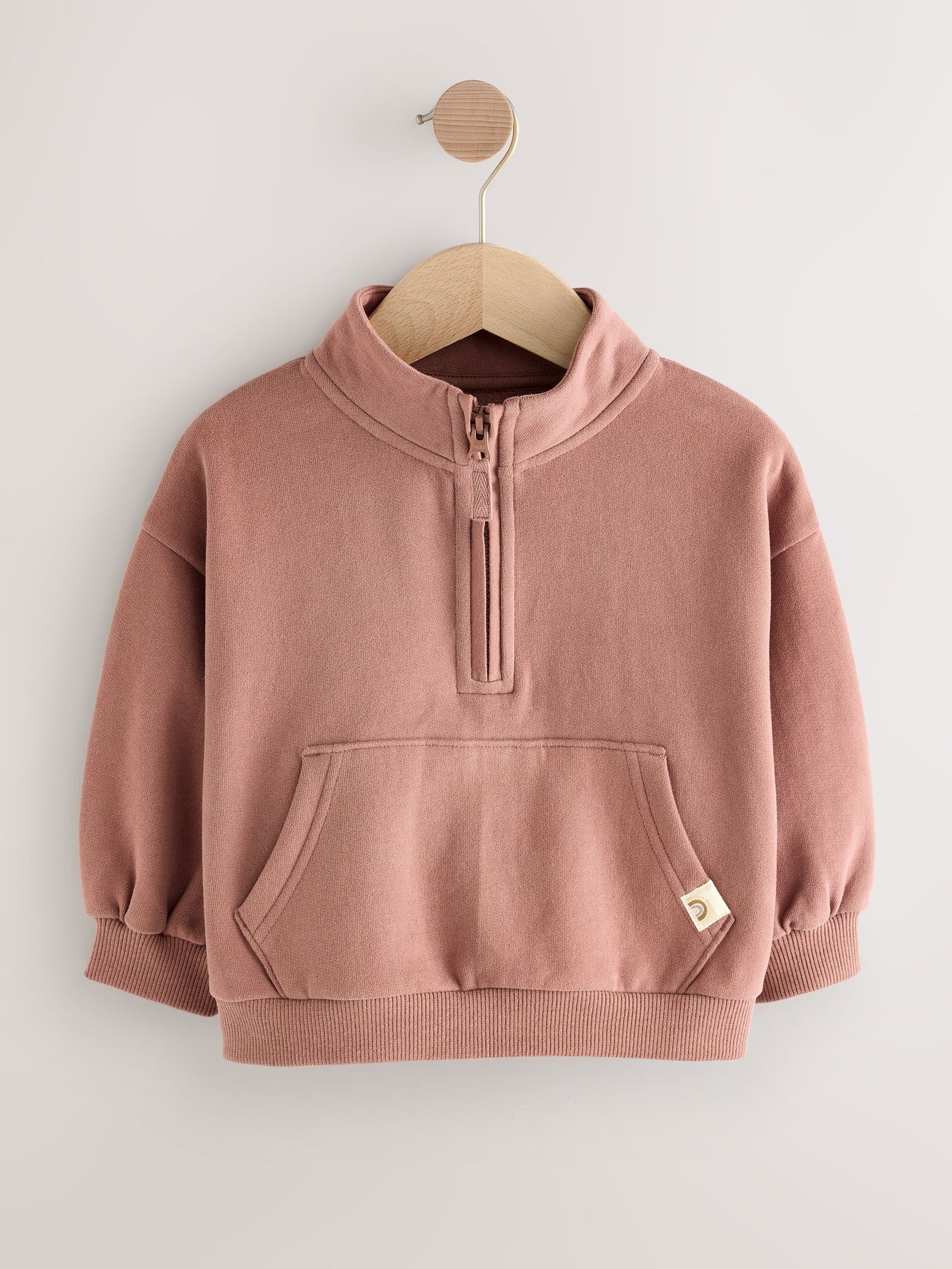 Mocha Brown Quarter Zip Sweatshirt (3mths-7yrs)