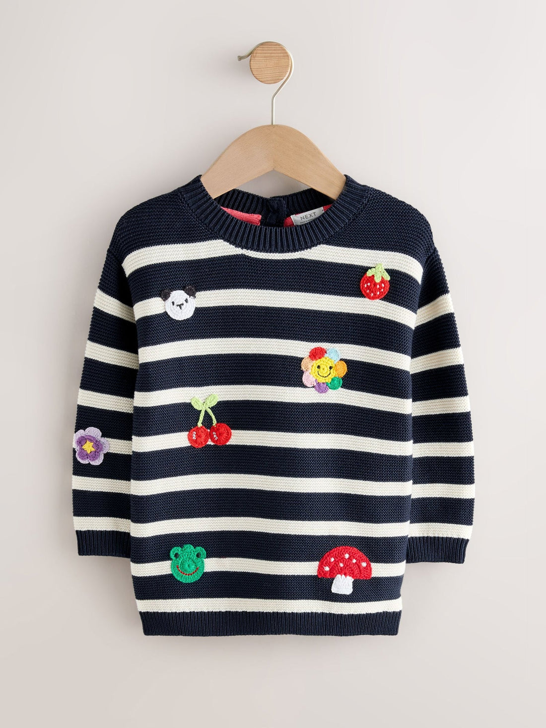 Navy Stripe Character Jumper Dress (3mths-7yrs)