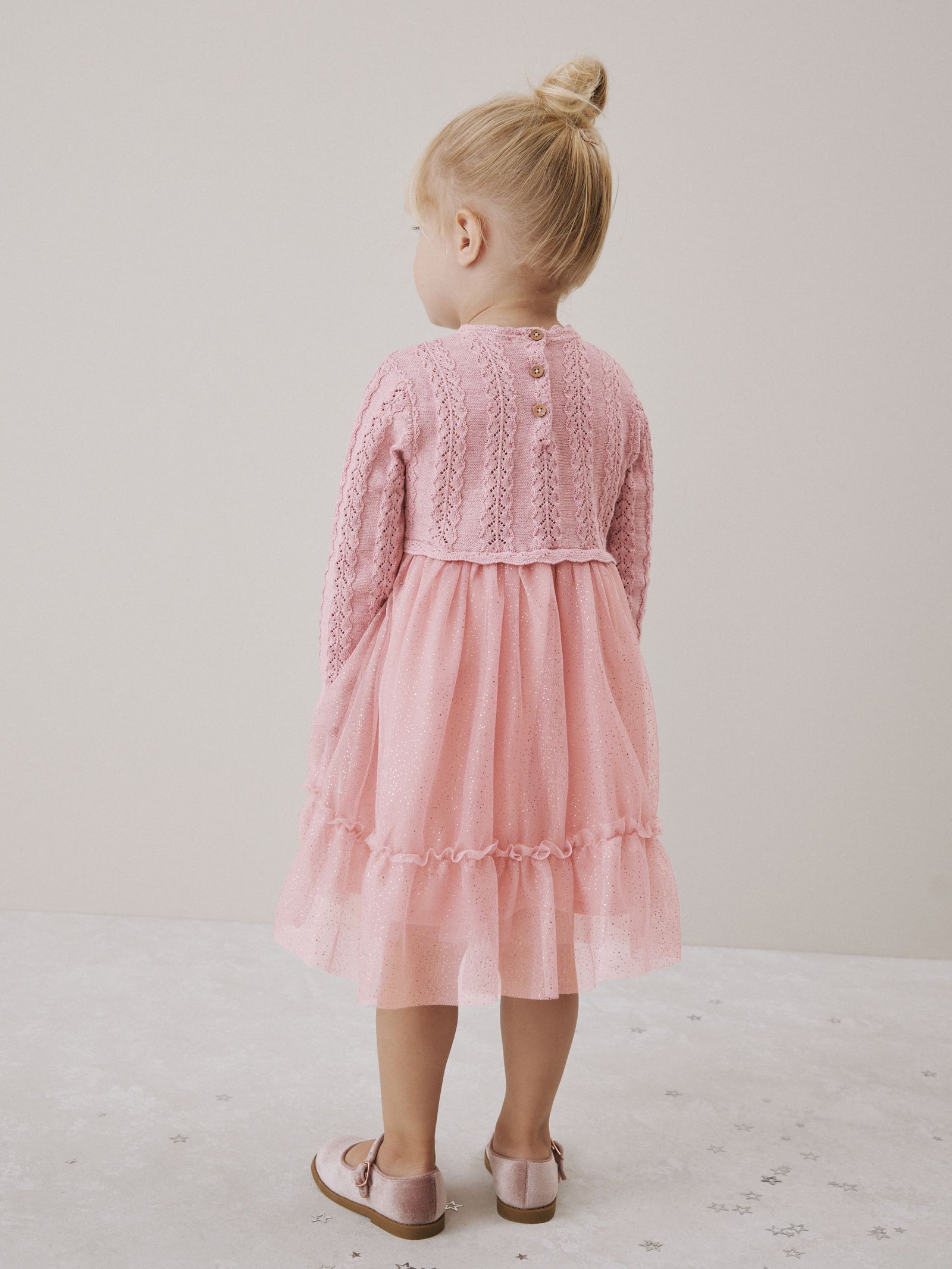 Pink Knitted Occasion Dress (3mths-10yrs)