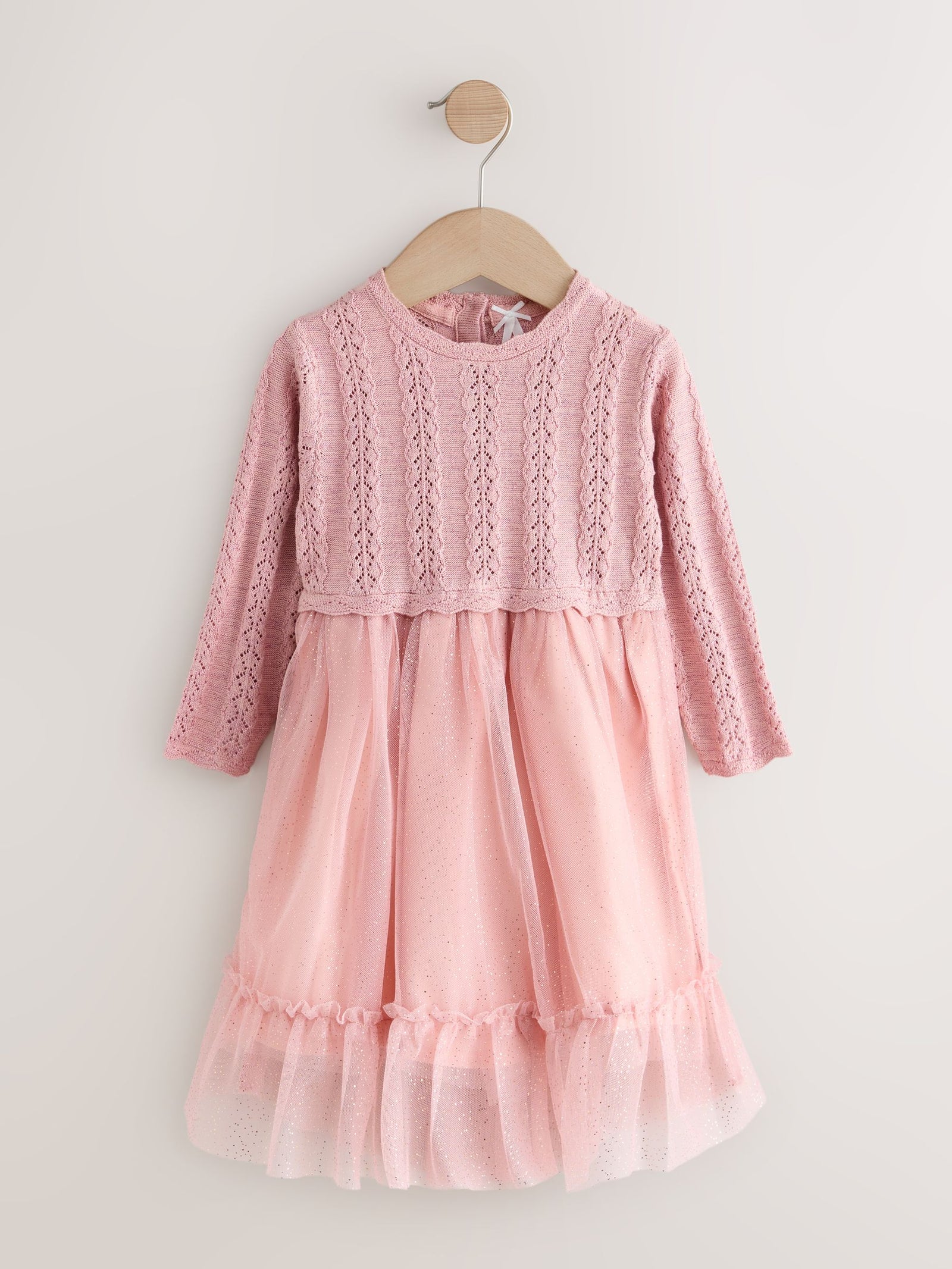 Pink Knitted Occasion Dress (3mths-10yrs)