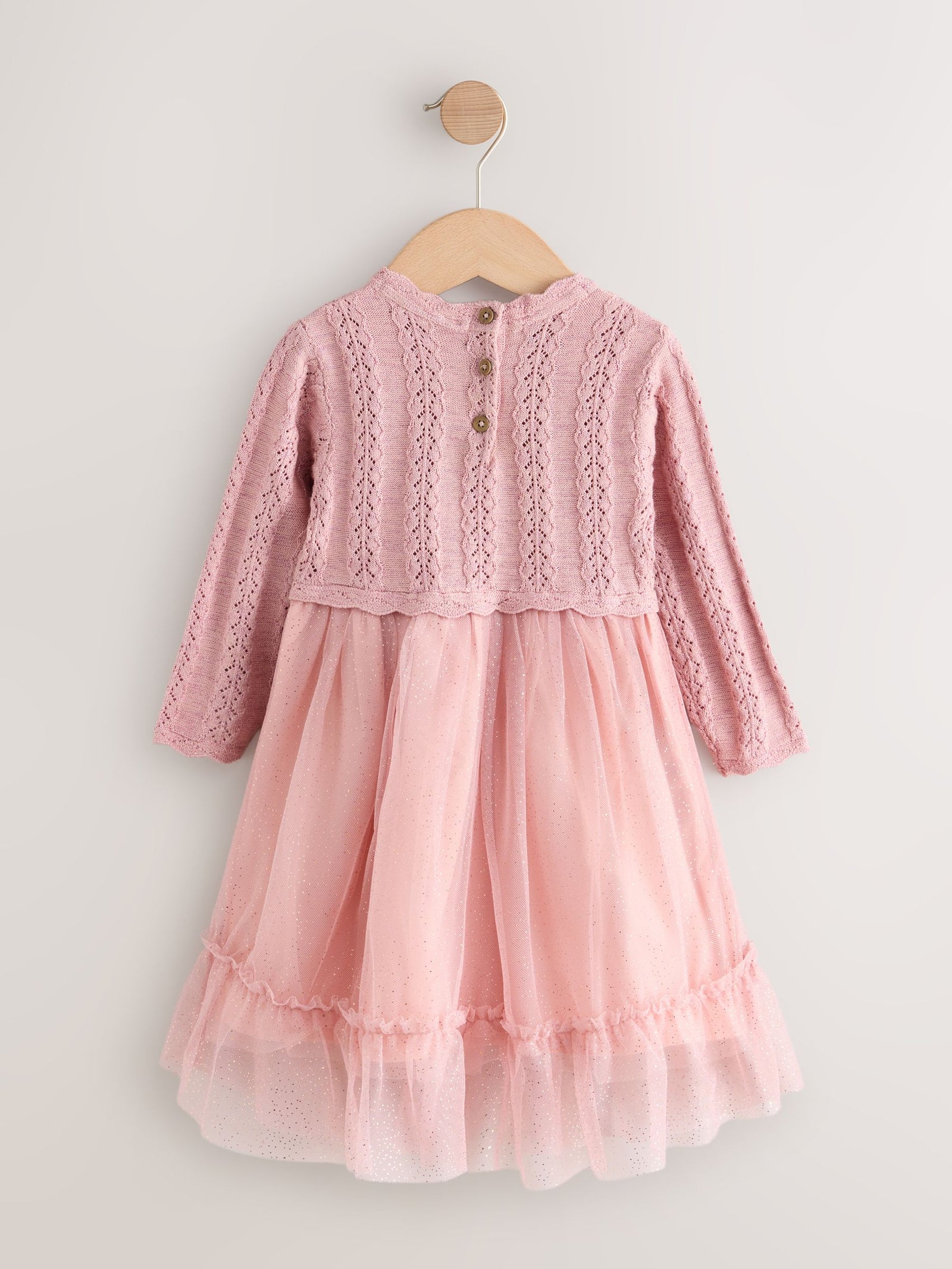 Pink Knitted Occasion Dress (3mths-10yrs)