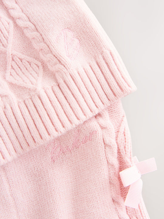 Baker by Ted Baker 2 Piece Bow Knitted Cardigan & Leggings Set