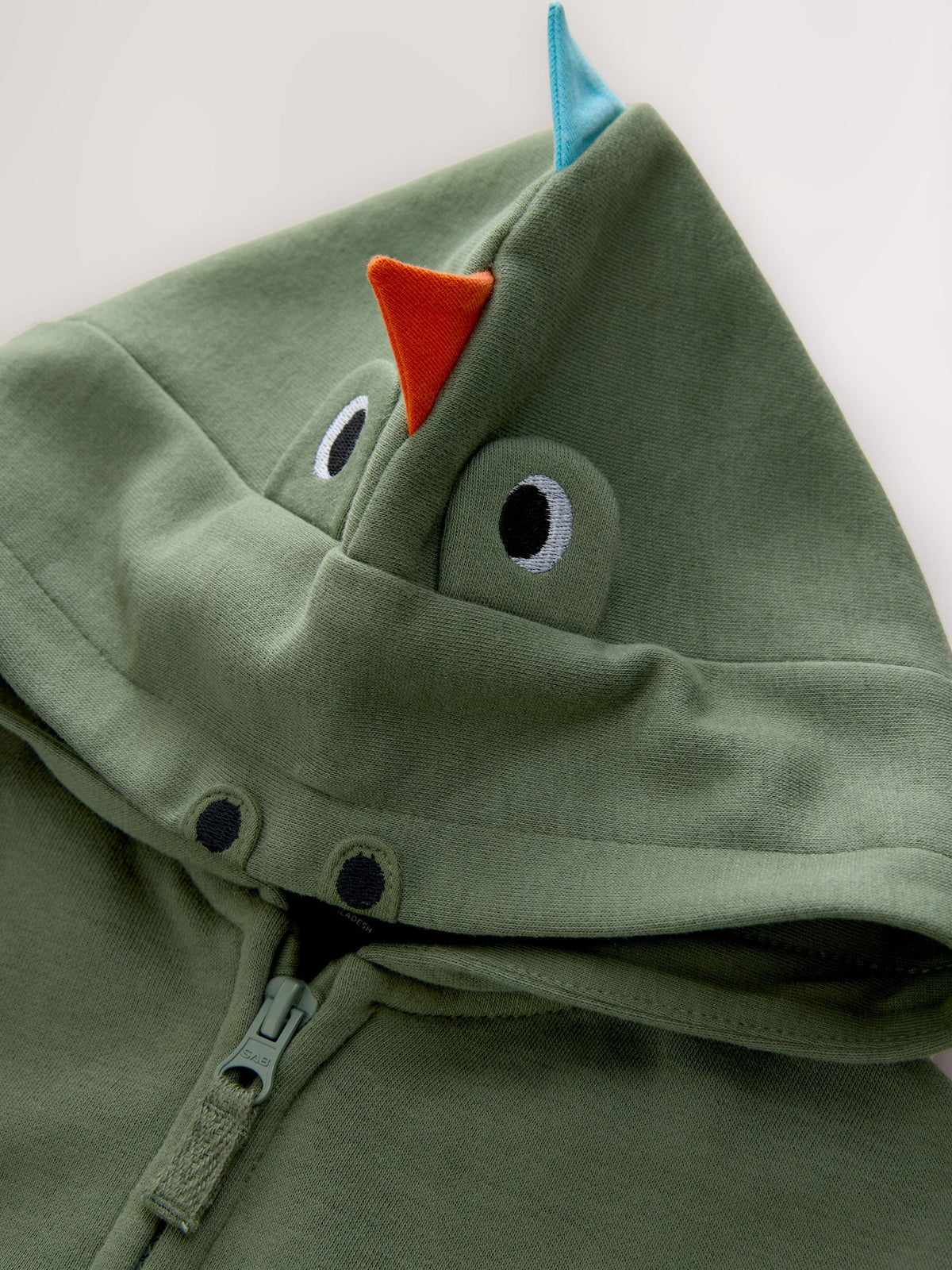 Khaki Green Zip Up Hoodie (3mths-7yrs)