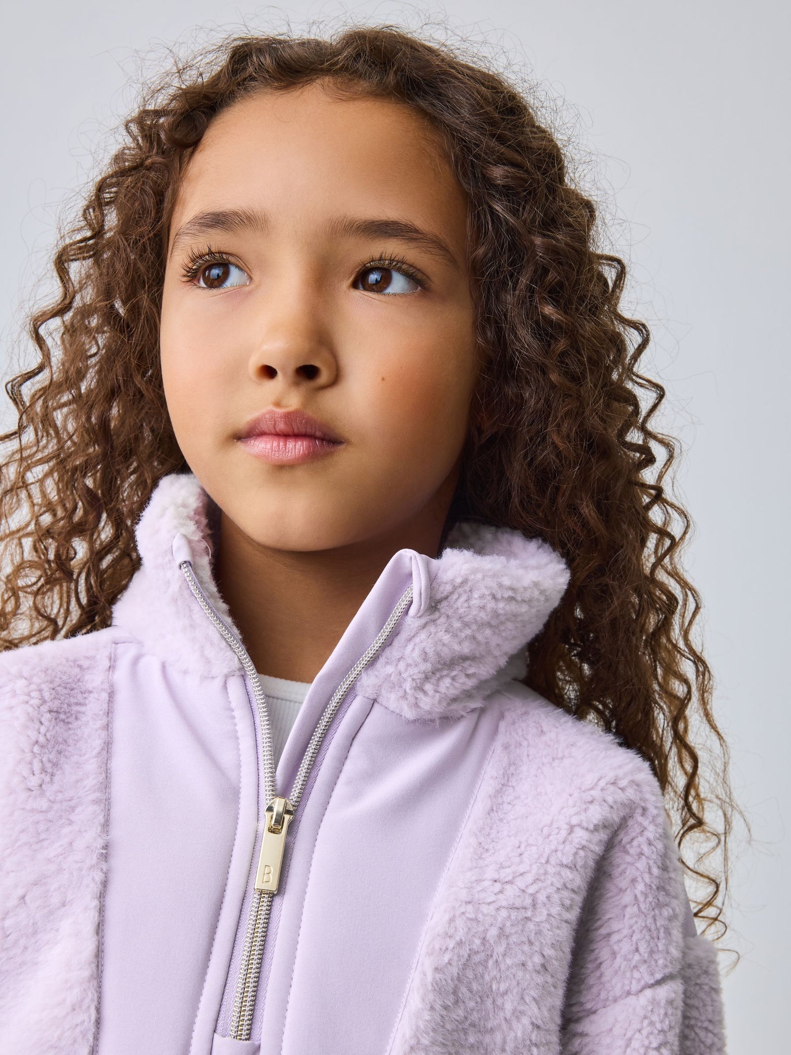 Baker by Ted Baker Lilac Purple Borg Mix Panel Fleece