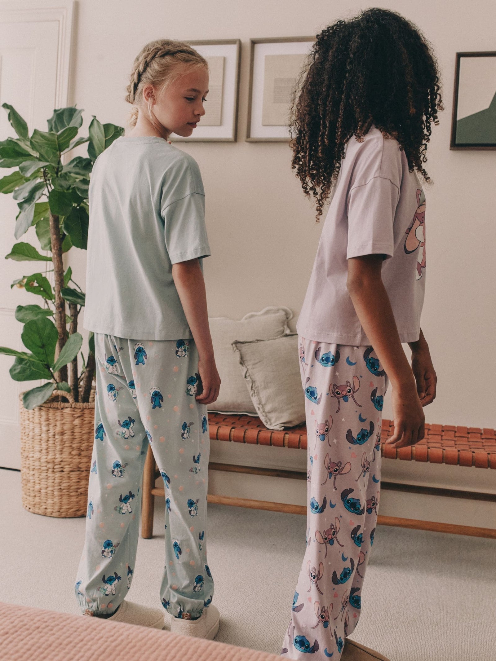 Purple/Green Lilo & Stitch Joggers Pyjamas 2 Pack (3-16yrs)