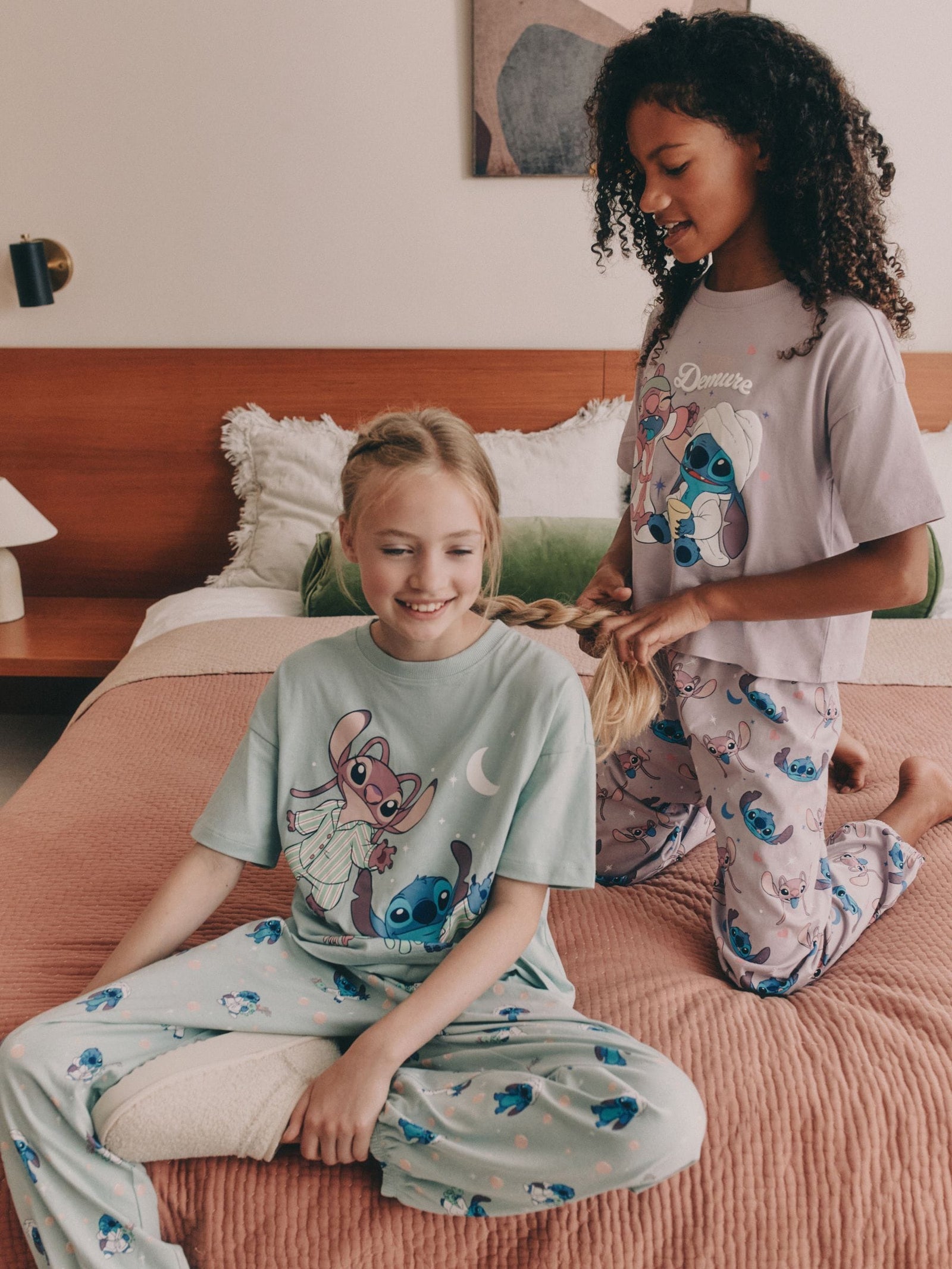 Purple/Green Lilo & Stitch Joggers Pyjamas 2 Pack (3-16yrs)