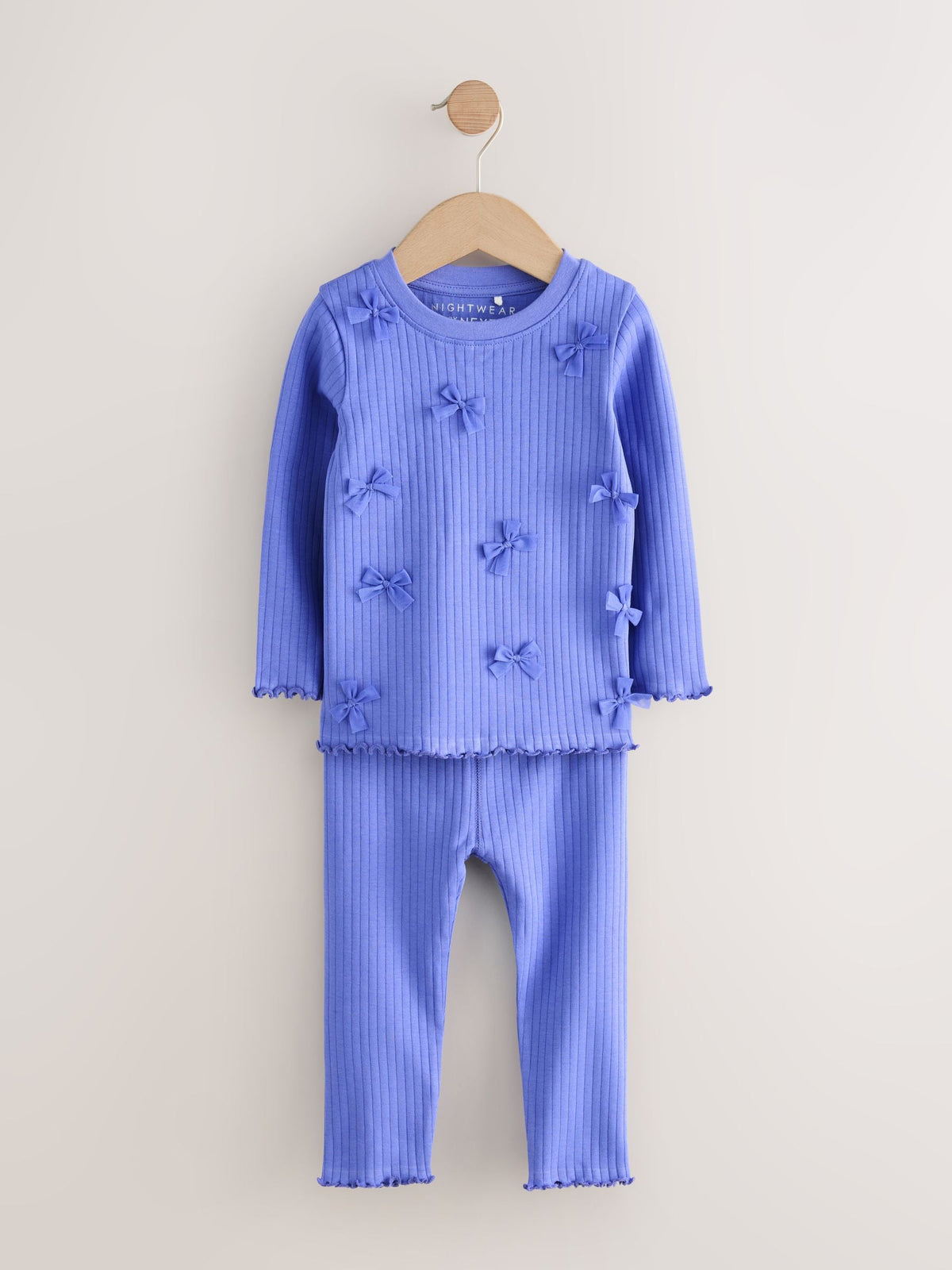 Blue Bows Snuggle Pyjamas 3 Pack (9mths-12yrs)