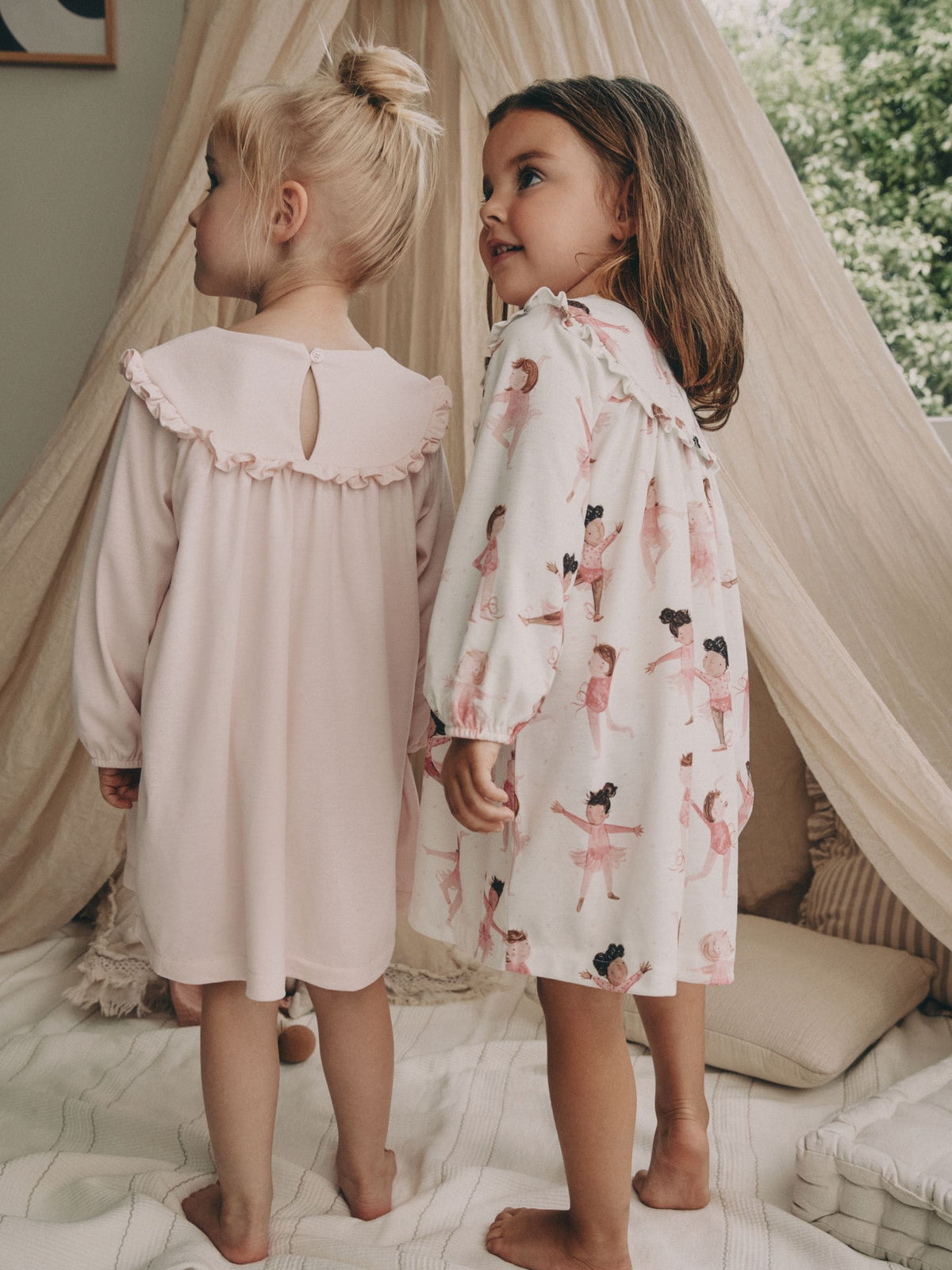 White/Pink Ballerina Nighties 2 Pack (2-12yrs)