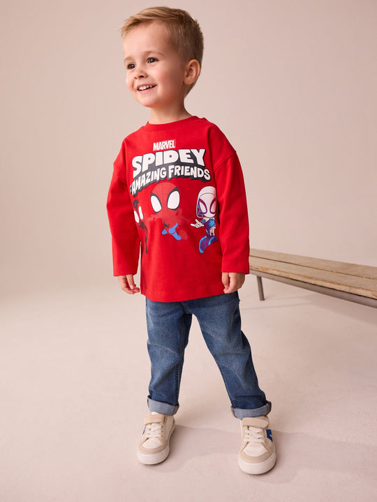 Red Marvel Long Sleeve T-Shirt (9mths-8yrs)