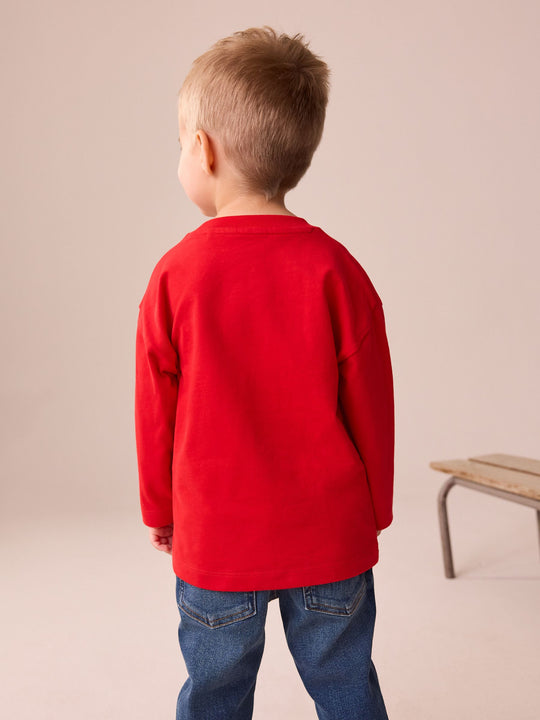Red Marvel Long Sleeve T-Shirt (9mths-8yrs)