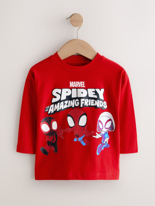 Red Marvel Long Sleeve T-Shirt (9mths-8yrs)