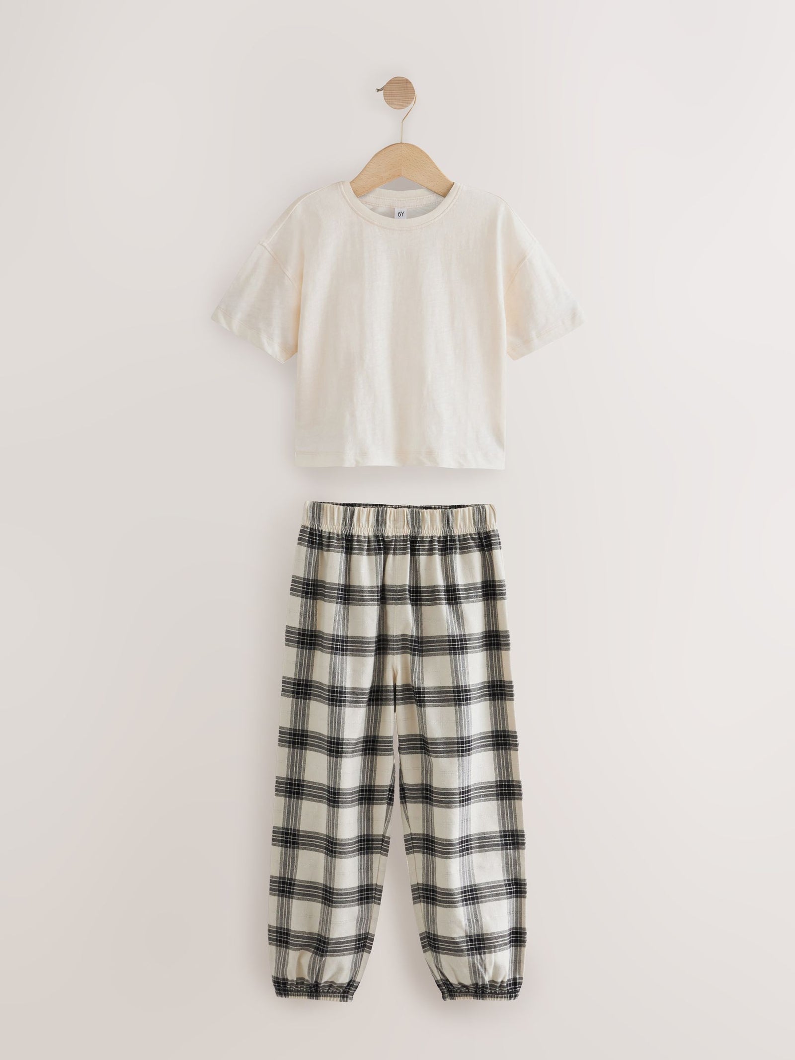 Black/White Woven Check Pyjamas 2 Pack (3-16yrs)