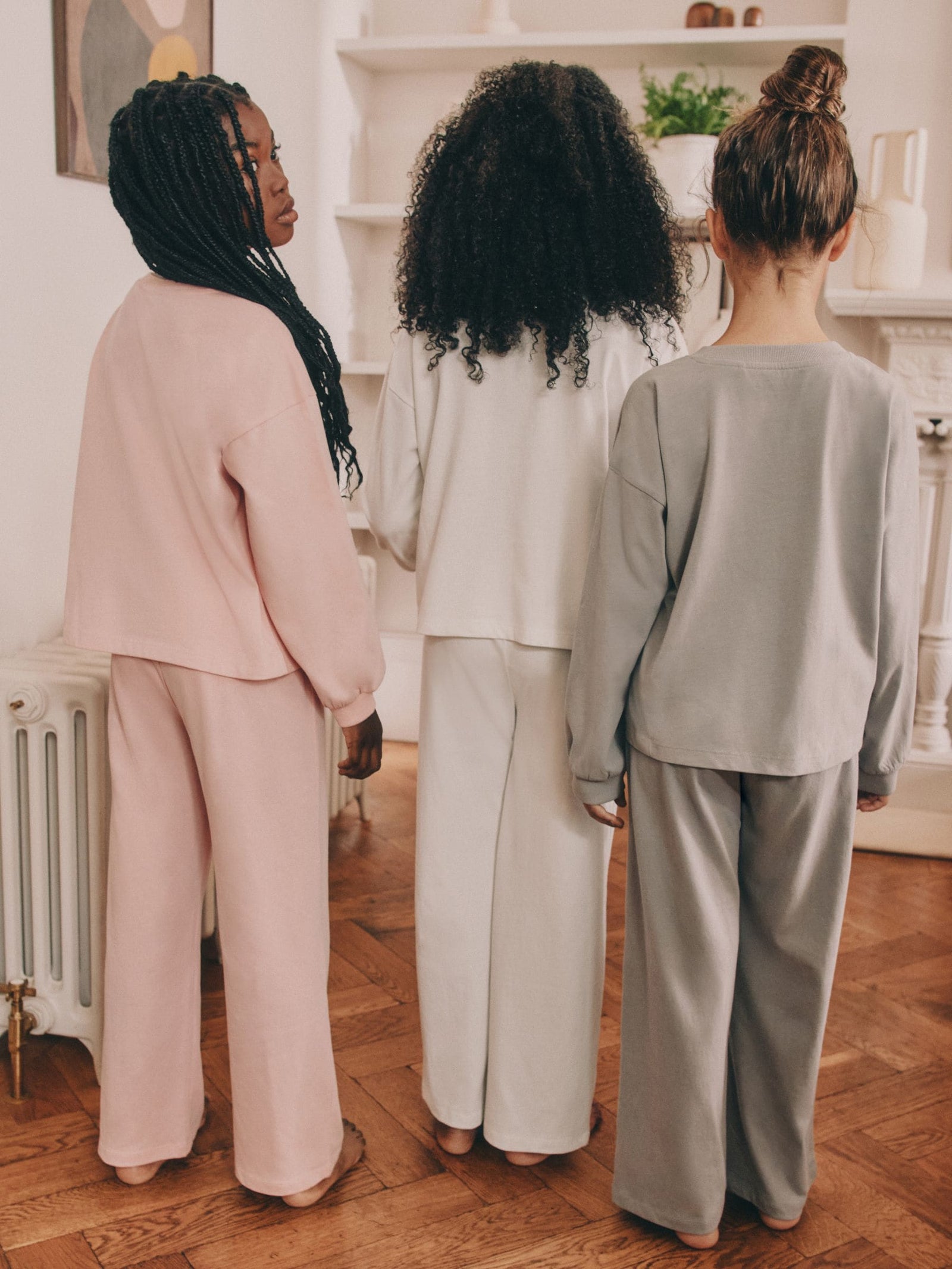 Pink/Ecru/Grey Wide Leg Pyjamas 3 Pack (3-16yrs)