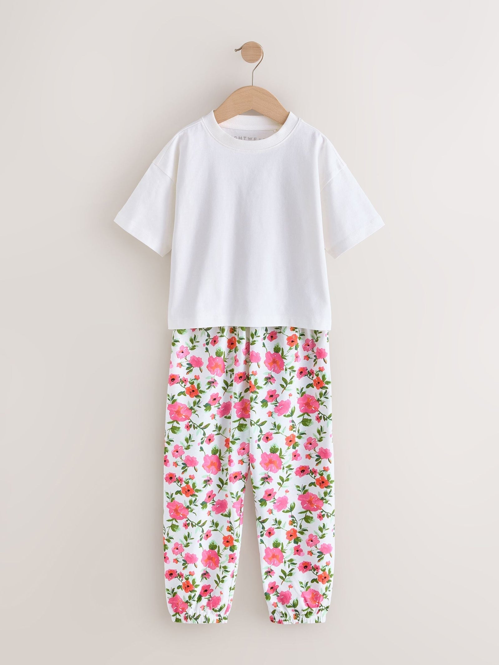 Pink/Black Floral Pyjamas 3 Pack (3-16yrs)