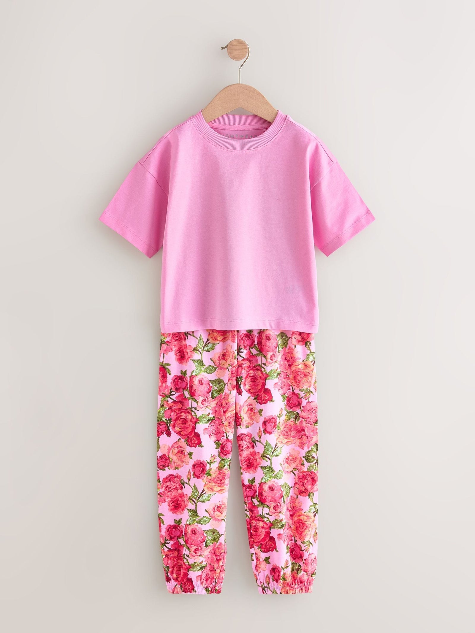 Pink/Black Floral Pyjamas 3 Pack (3-16yrs)