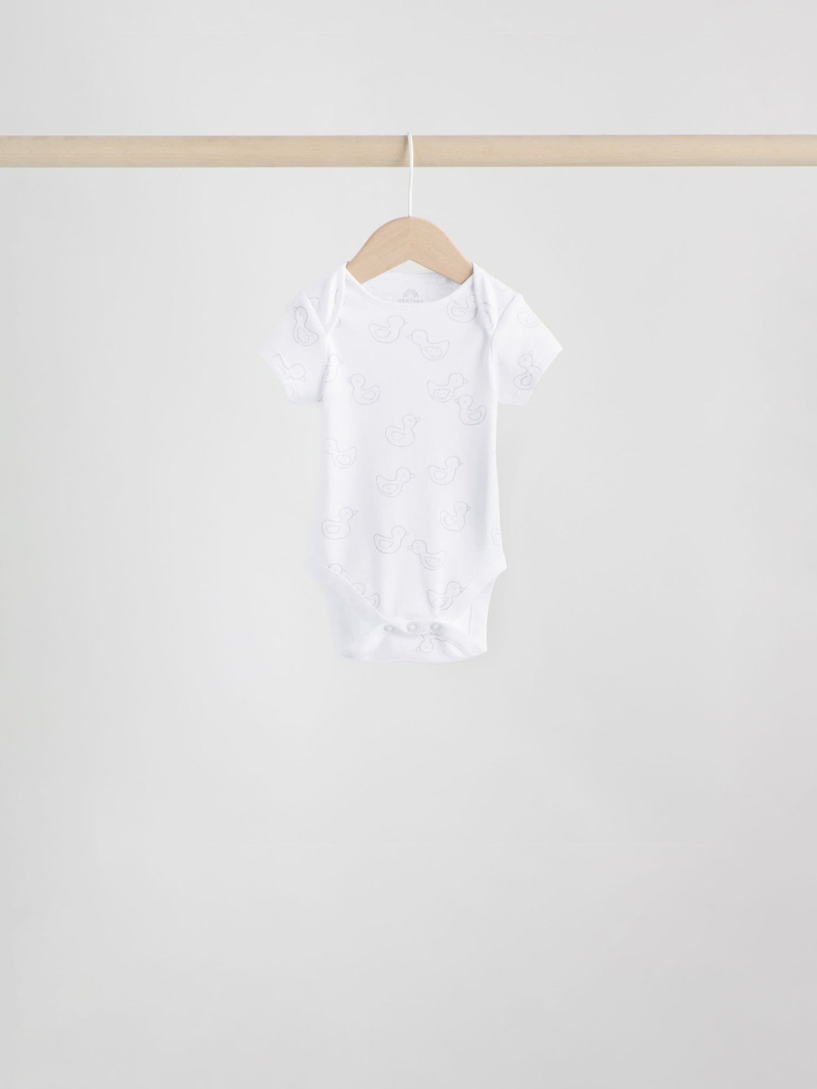 Grey Baby Short Sleeved Bodysuits 5 Pack