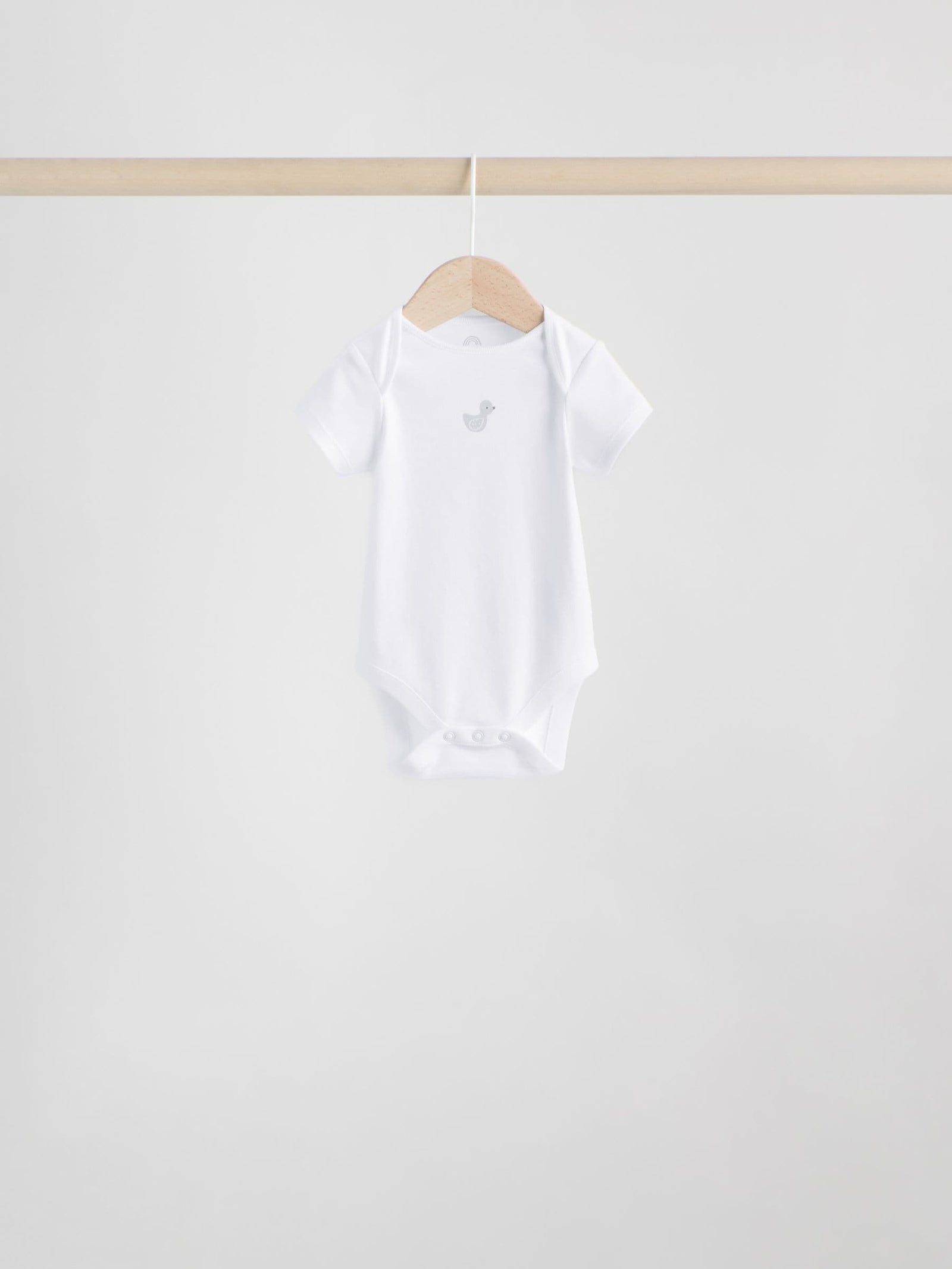 Grey Baby Short Sleeved Bodysuits 5 Pack