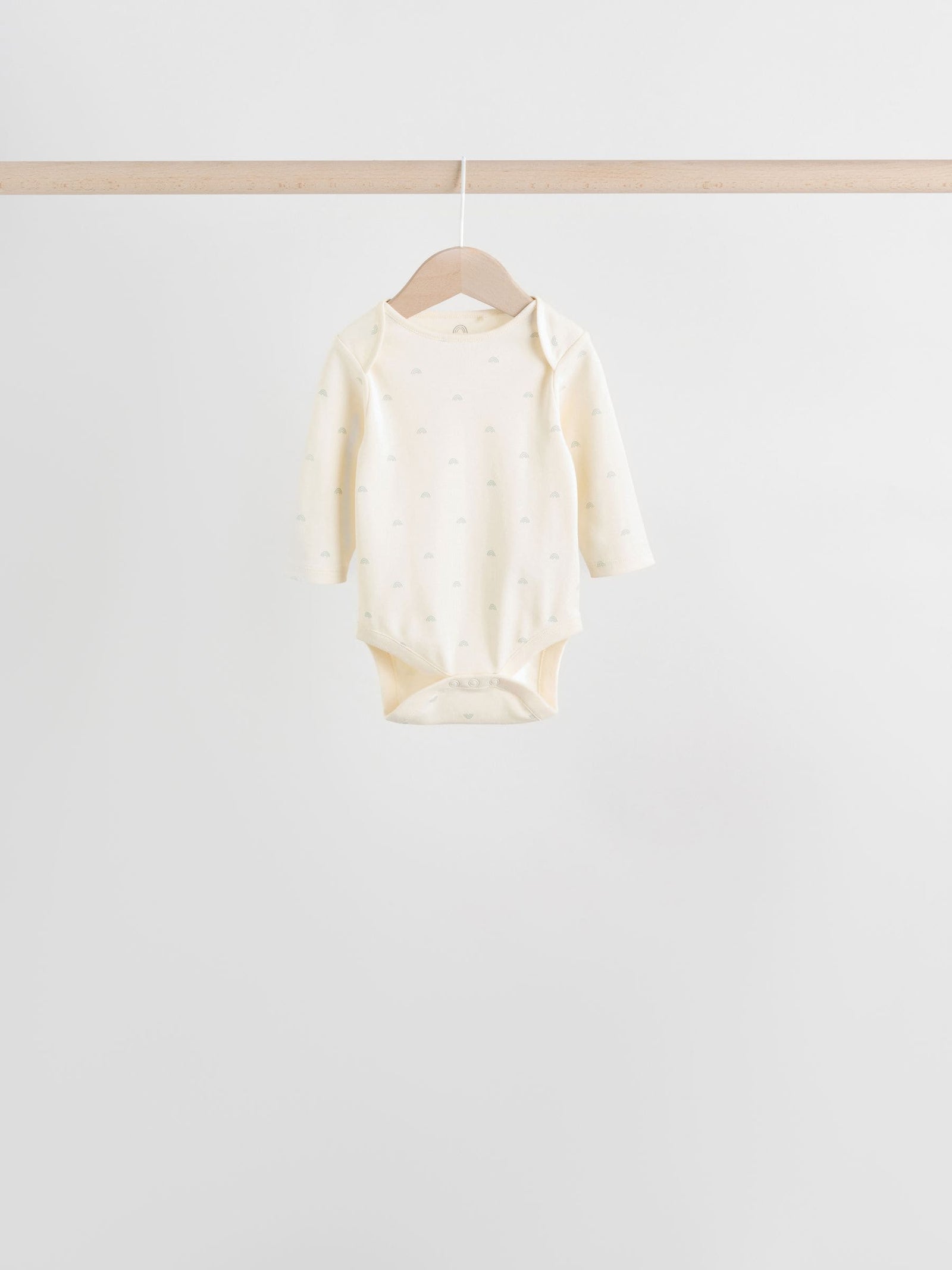 Sage Green Baby Long Sleeve Bodysuits 5 Pack