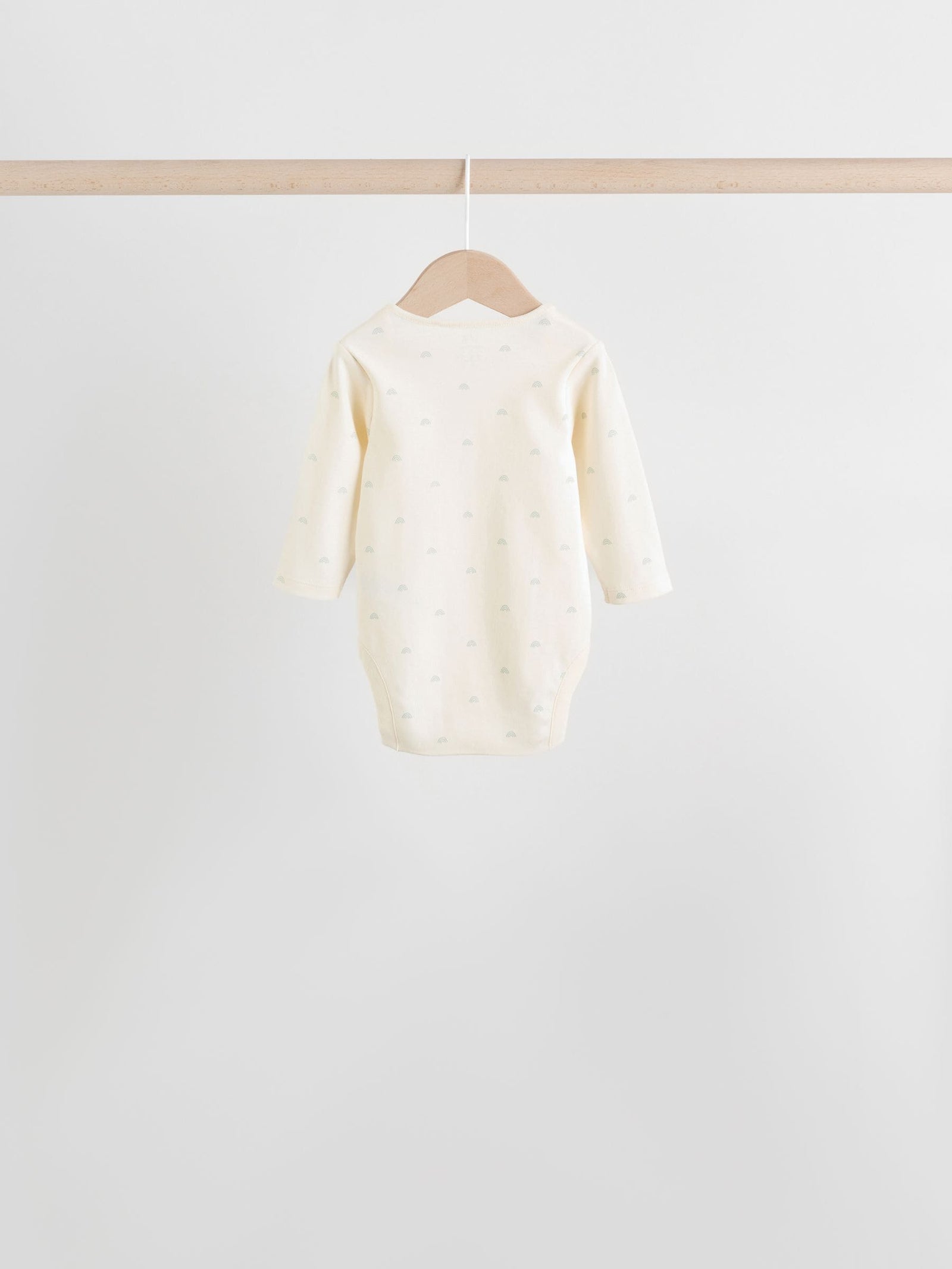 Sage Green Baby Long Sleeve Bodysuits 5 Pack