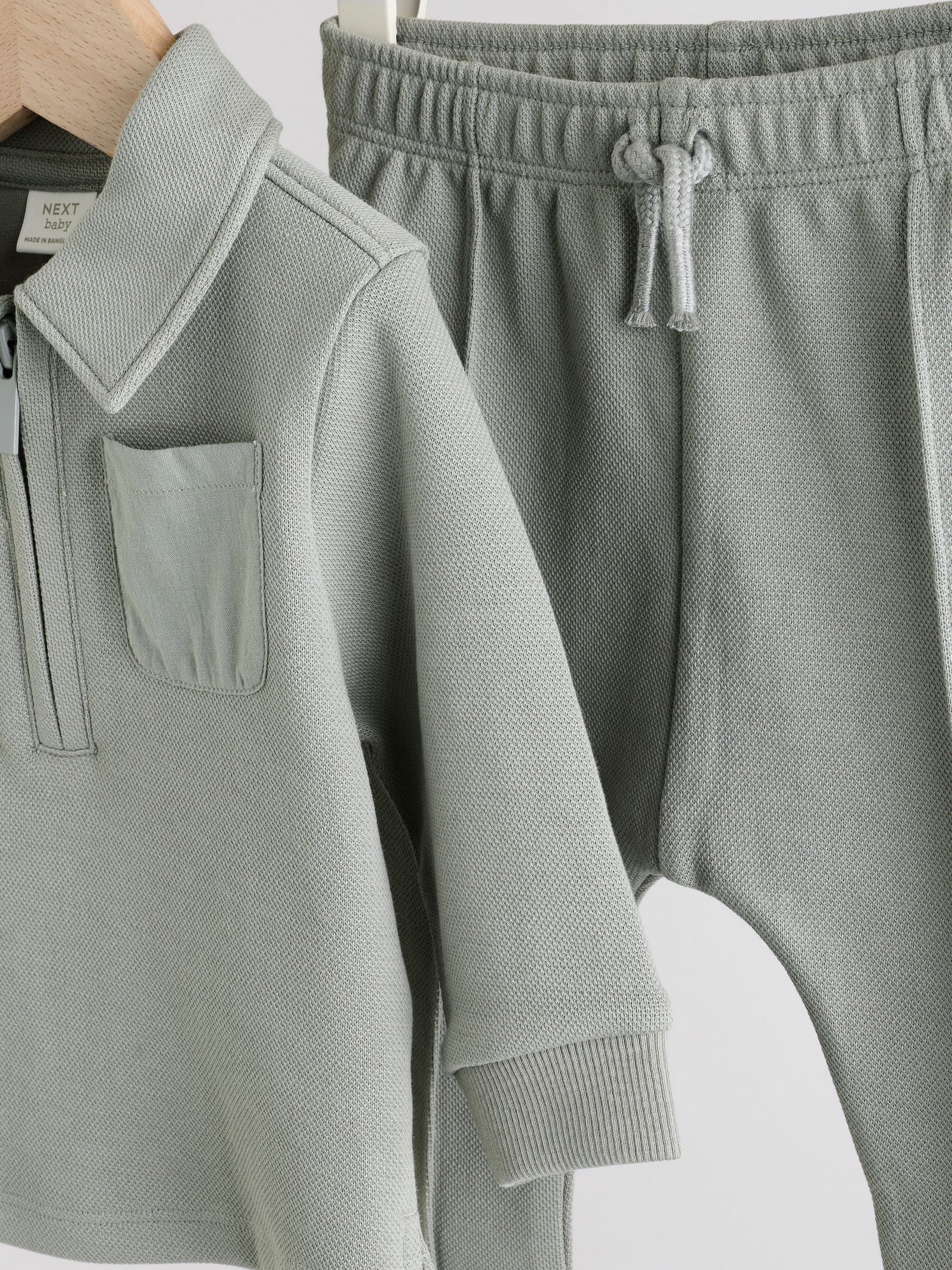 Grey Polo Top and Legging Baby Set (0mths-2yrs)