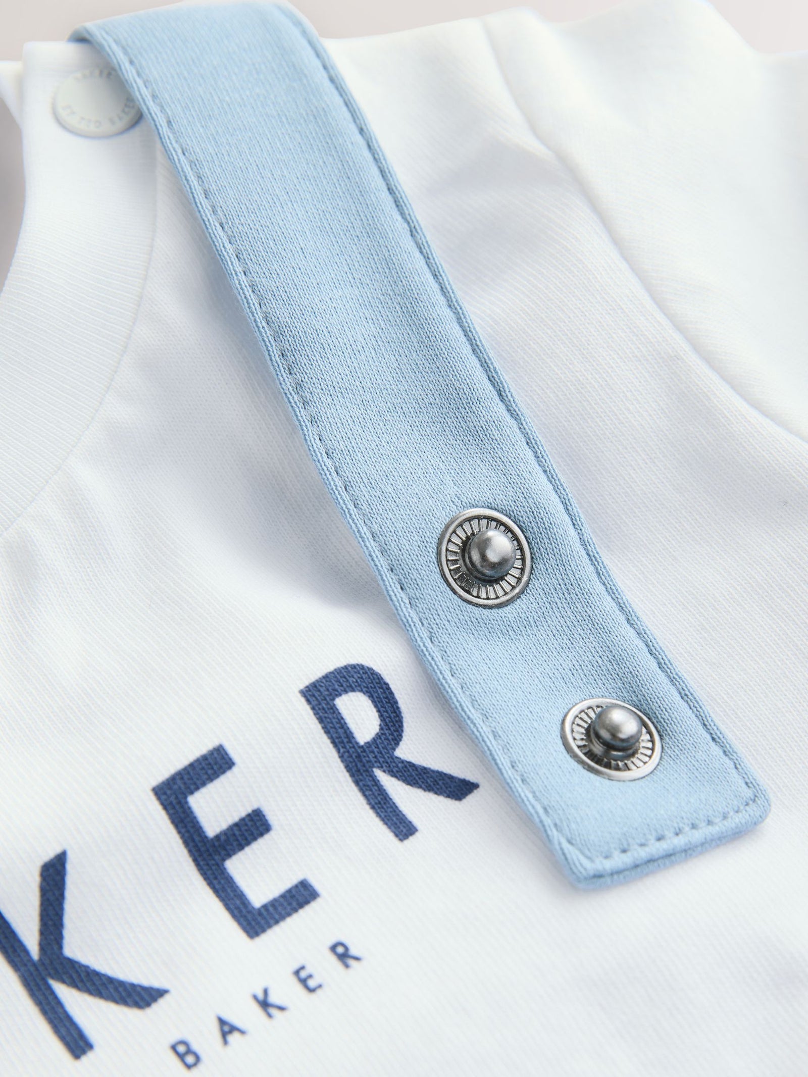 Baker by Ted Baker Blue Quilted Dungarees and T-Shirt Set