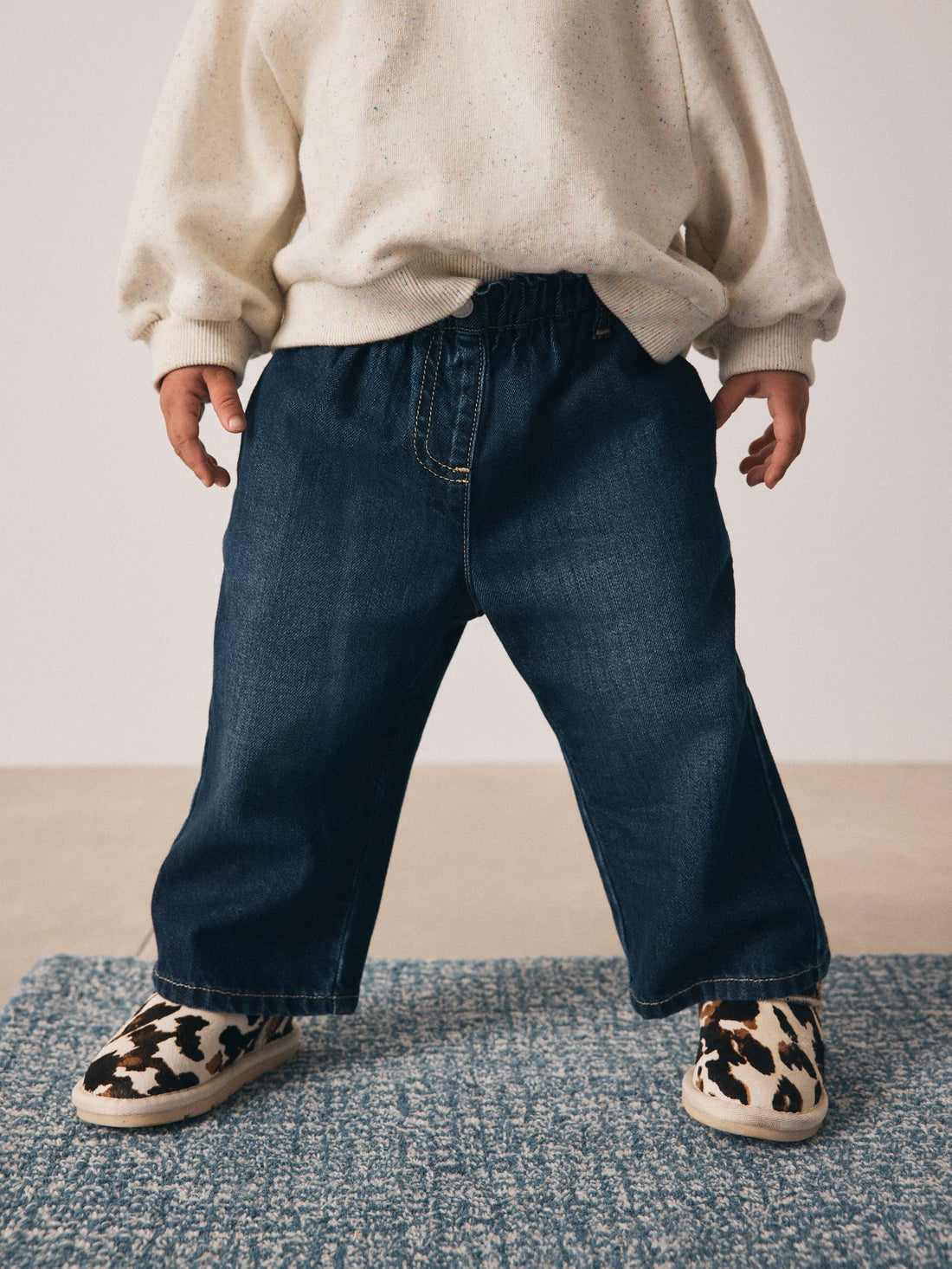 Denim Dark Wash Wide Leg Jeans (3mths-7yrs)