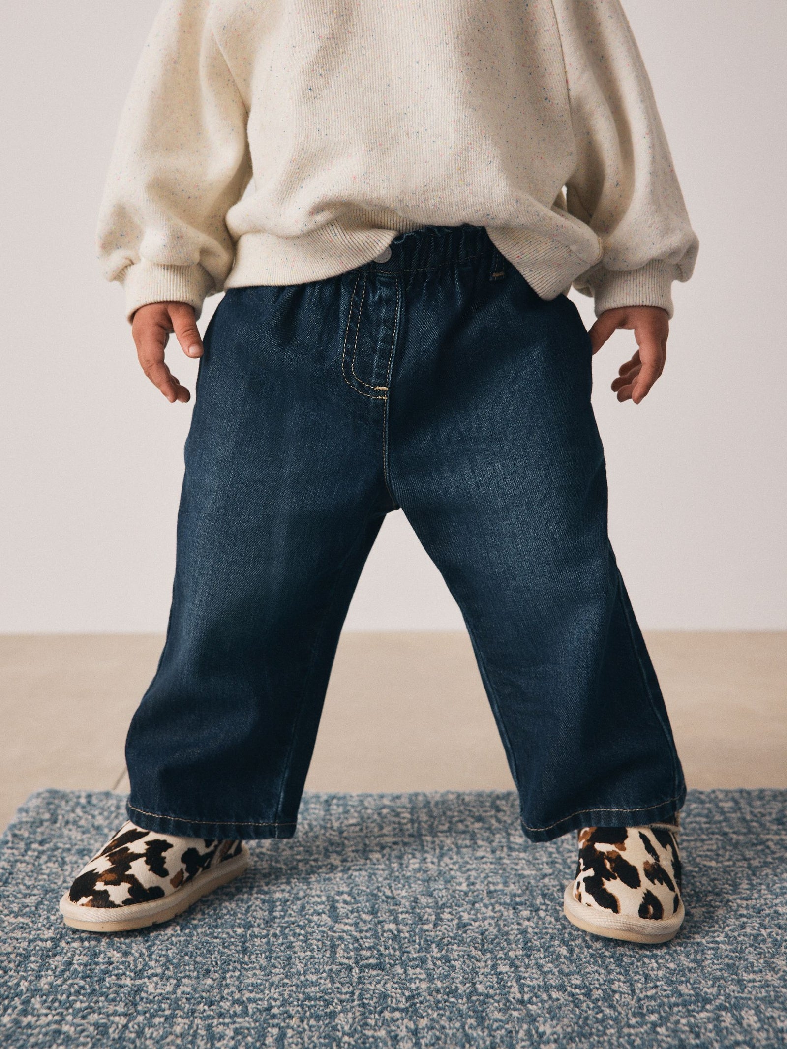 Denim Dark Wash Wide Leg Jeans (3mths-7yrs)