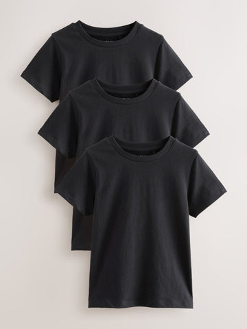 Black 3 Pack T-Shirts (3-16yrs)
