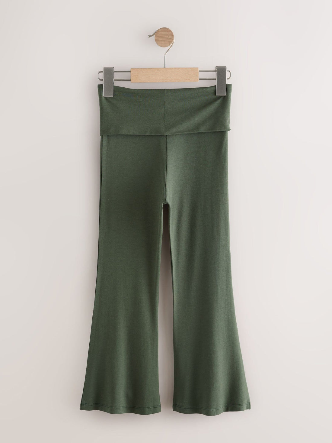 Khaki Green Fold Over Flare Leggings (3-16yrs)