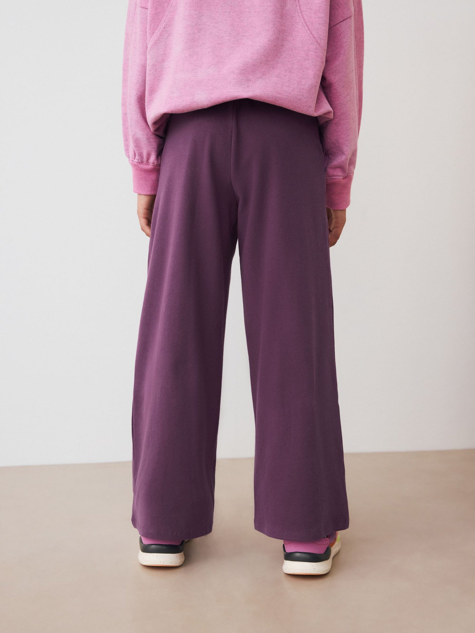 Berry Purple 1 Pack Wide Leg Jersey Trousers (3-16yrs)