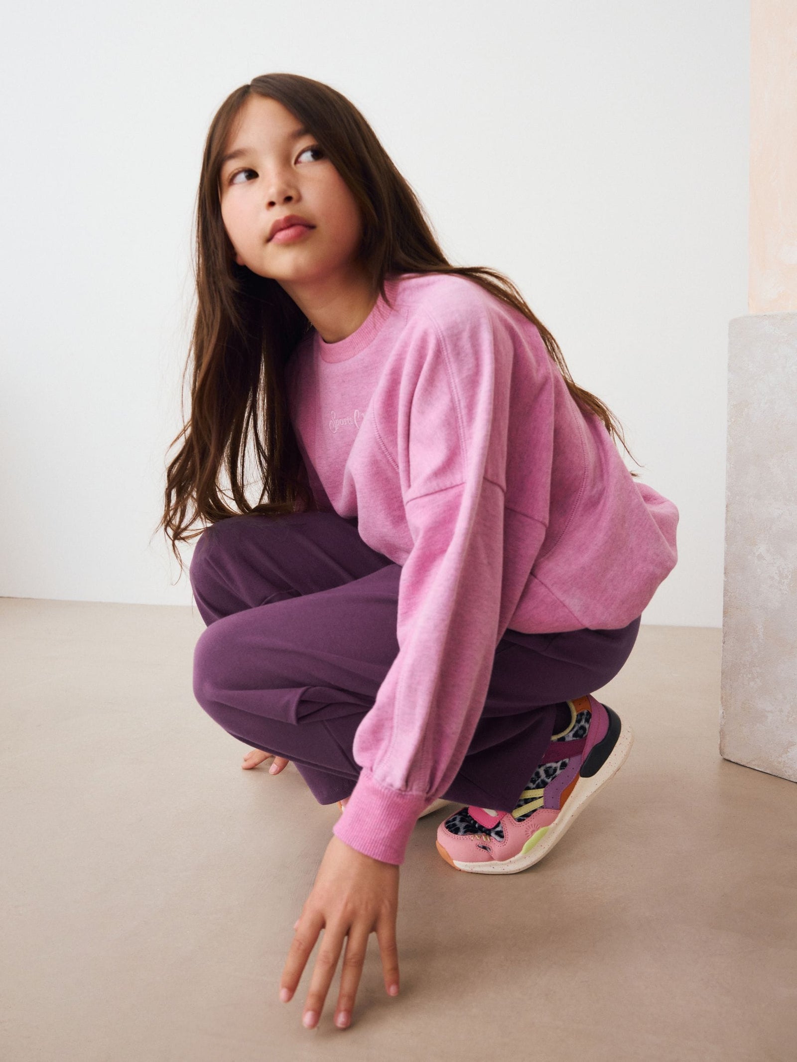 Berry Purple 1 Pack Wide Leg Jersey Trousers (3-16yrs)