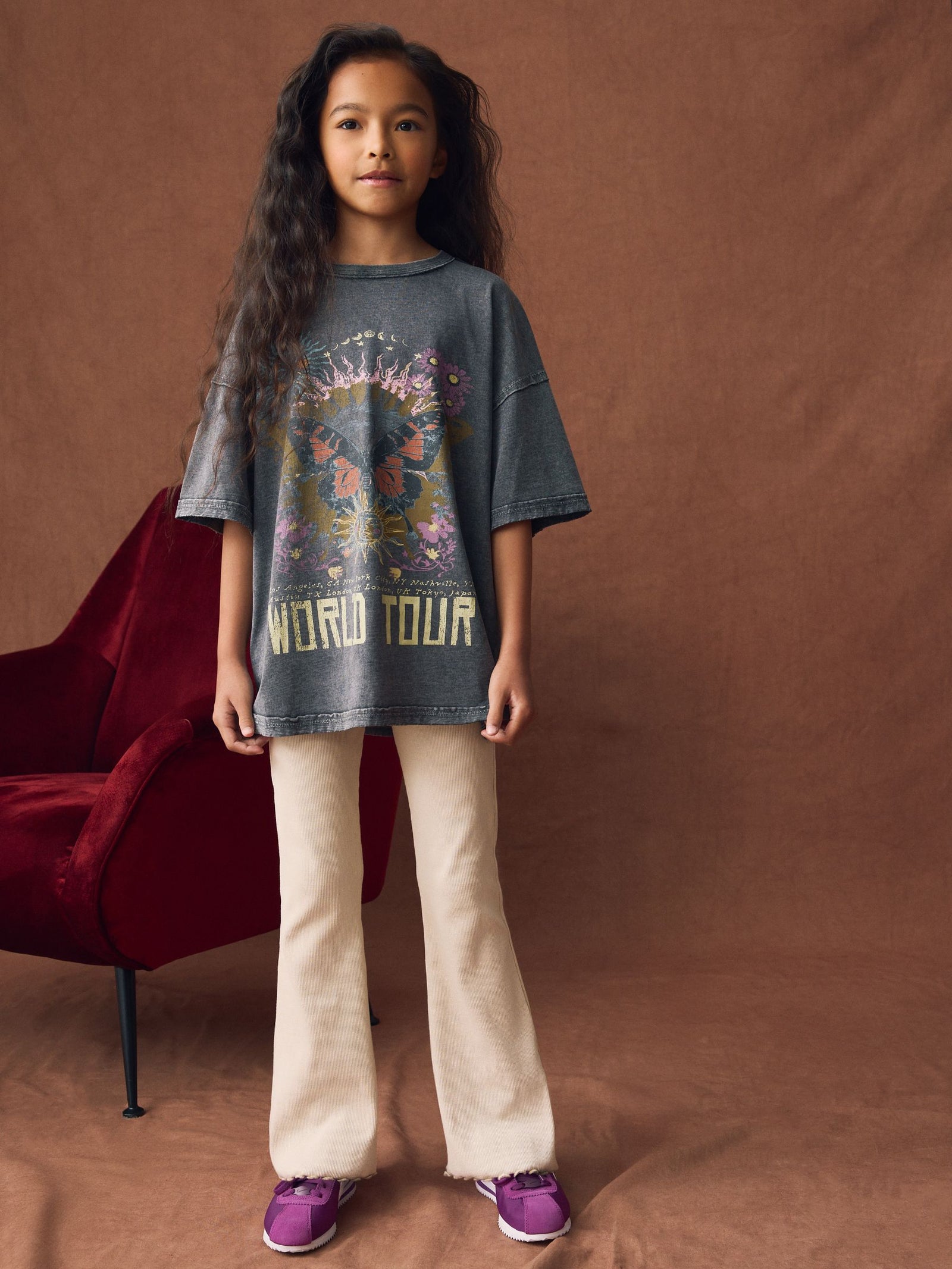 Neutral 1 Pack Rib Flare Leggings (3-16yrs)