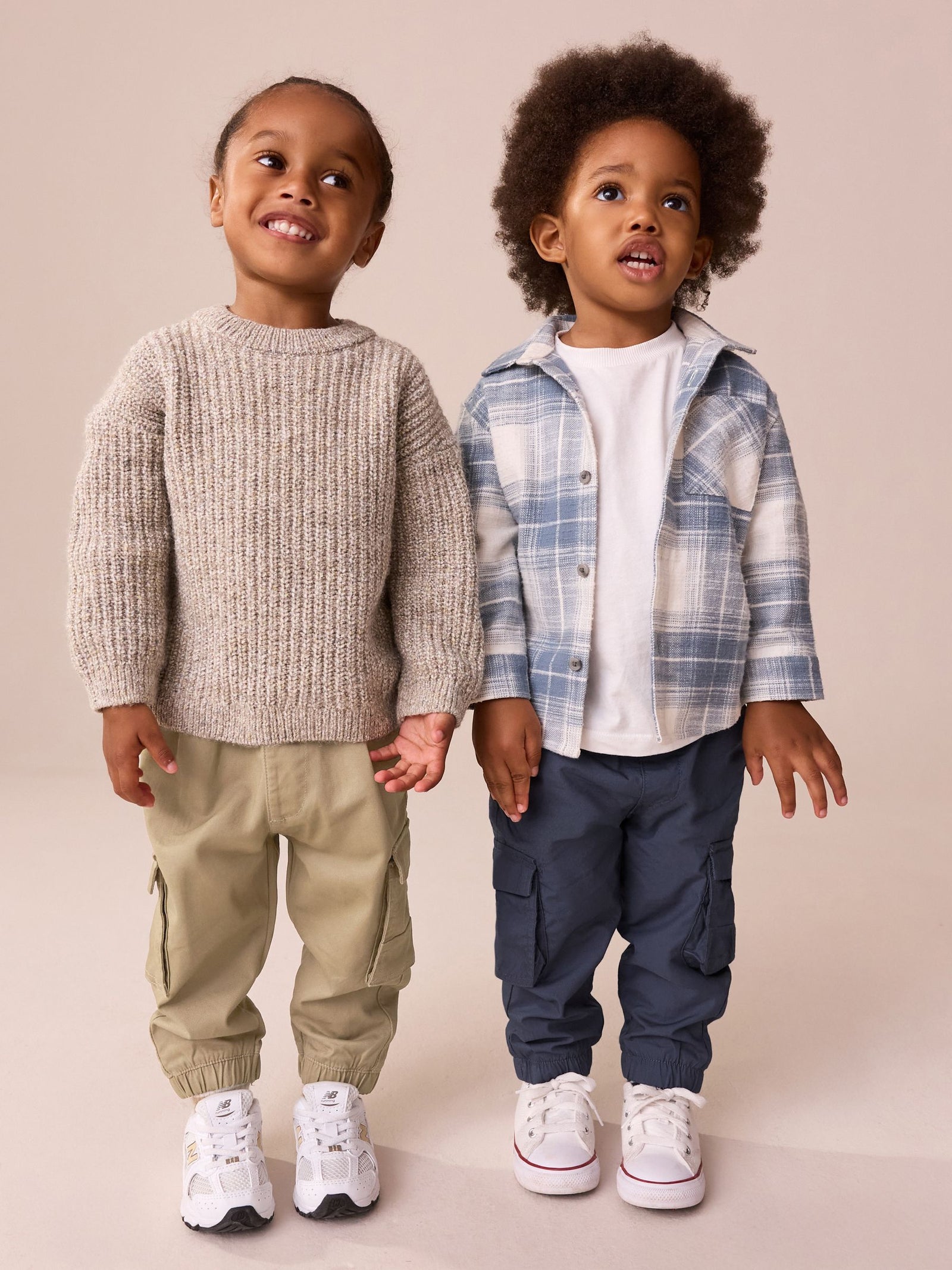 Tan/Navy Cargo Trousers 2 Pack (3mths-7yrs)