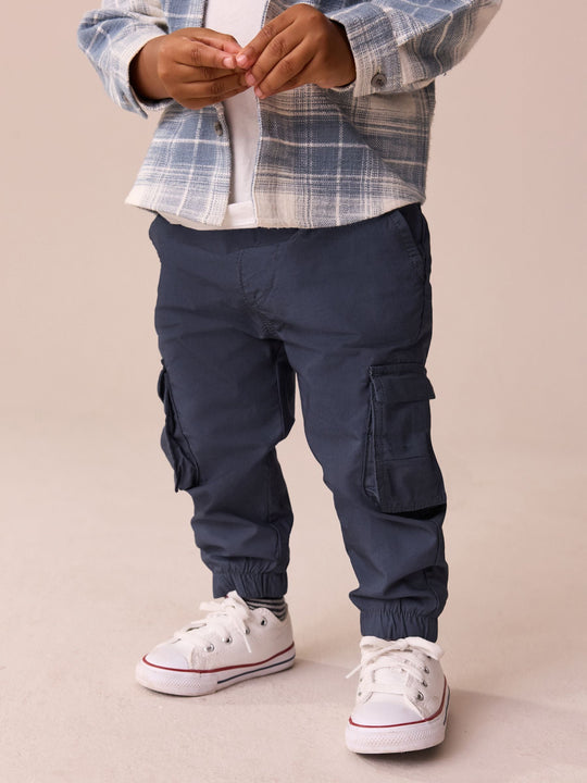 Tan/Navy Cargo Trousers 2 Pack (3mths-7yrs)