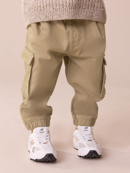 Tan/Navy Cargo Trousers 2 Pack (3mths-7yrs)
