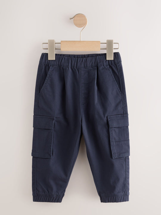 Tan/Navy Cargo Trousers 2 Pack (3mths-7yrs)