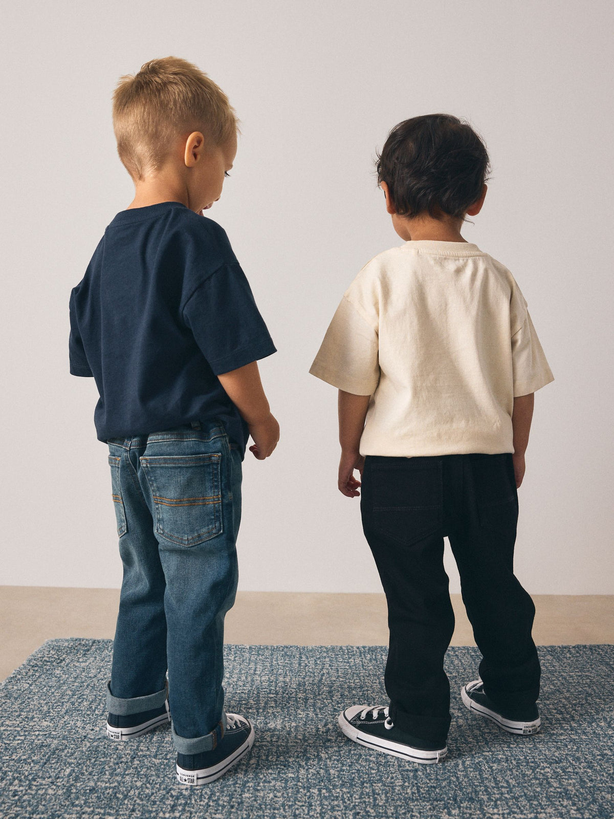 Mid Blue/Black Denim Regular Fit 2 Pack Regular Fit Comfort Stretch Jeans (3mths-7yrs)