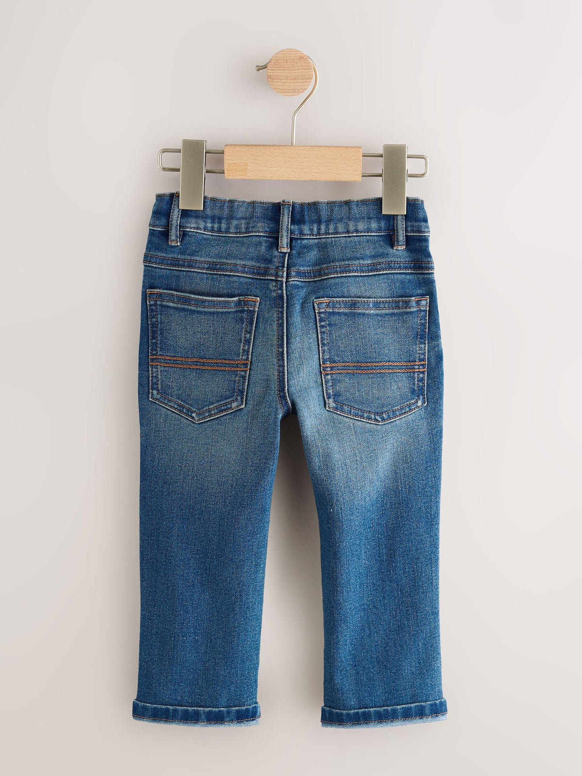 Mid Blue/Black Denim Regular Fit 2 Pack Regular Fit Comfort Stretch Jeans (3mths-7yrs)