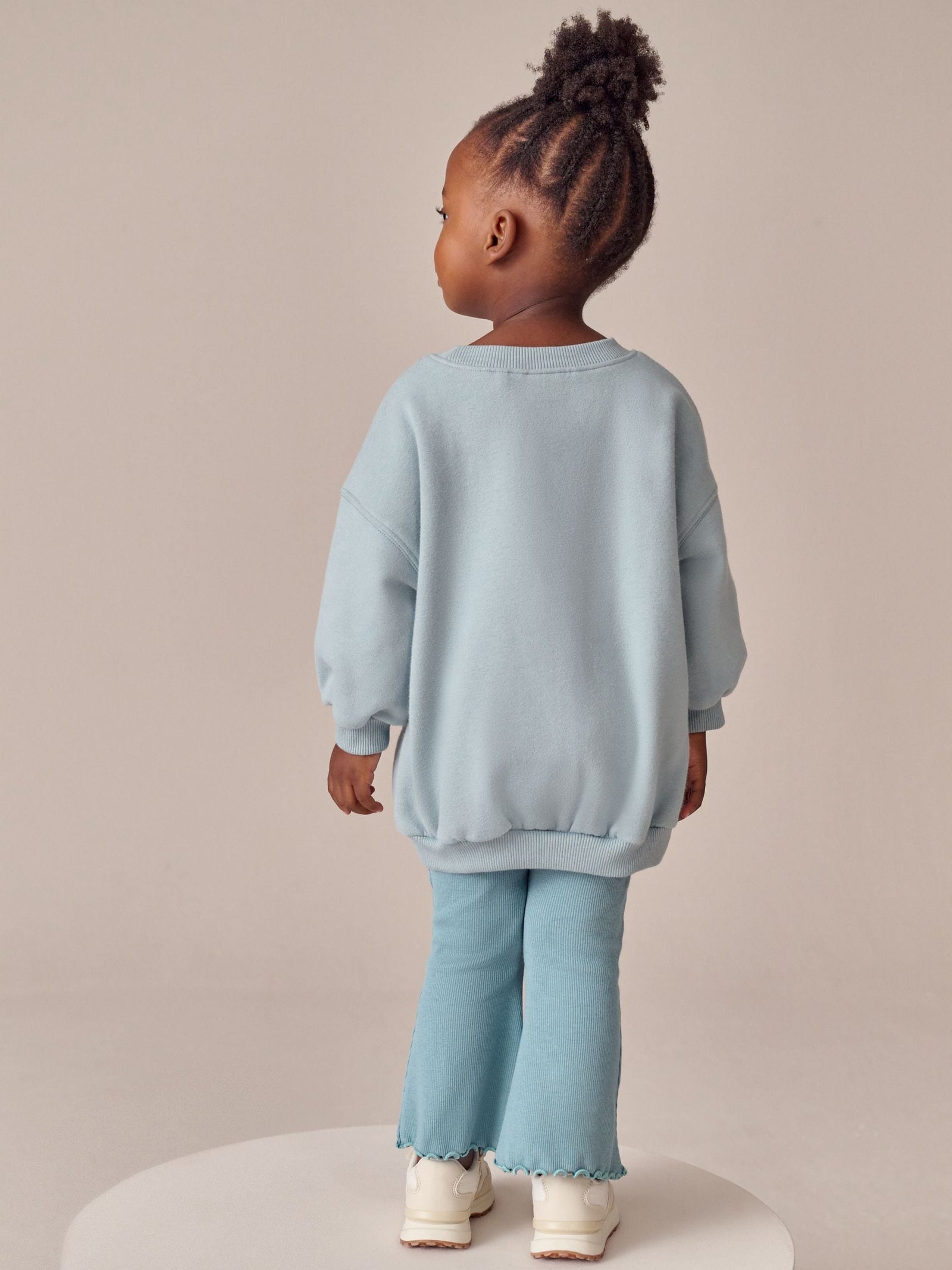 Blue Bow Sweatshirt & Flare Leggings Set (3mths-7yrs)
