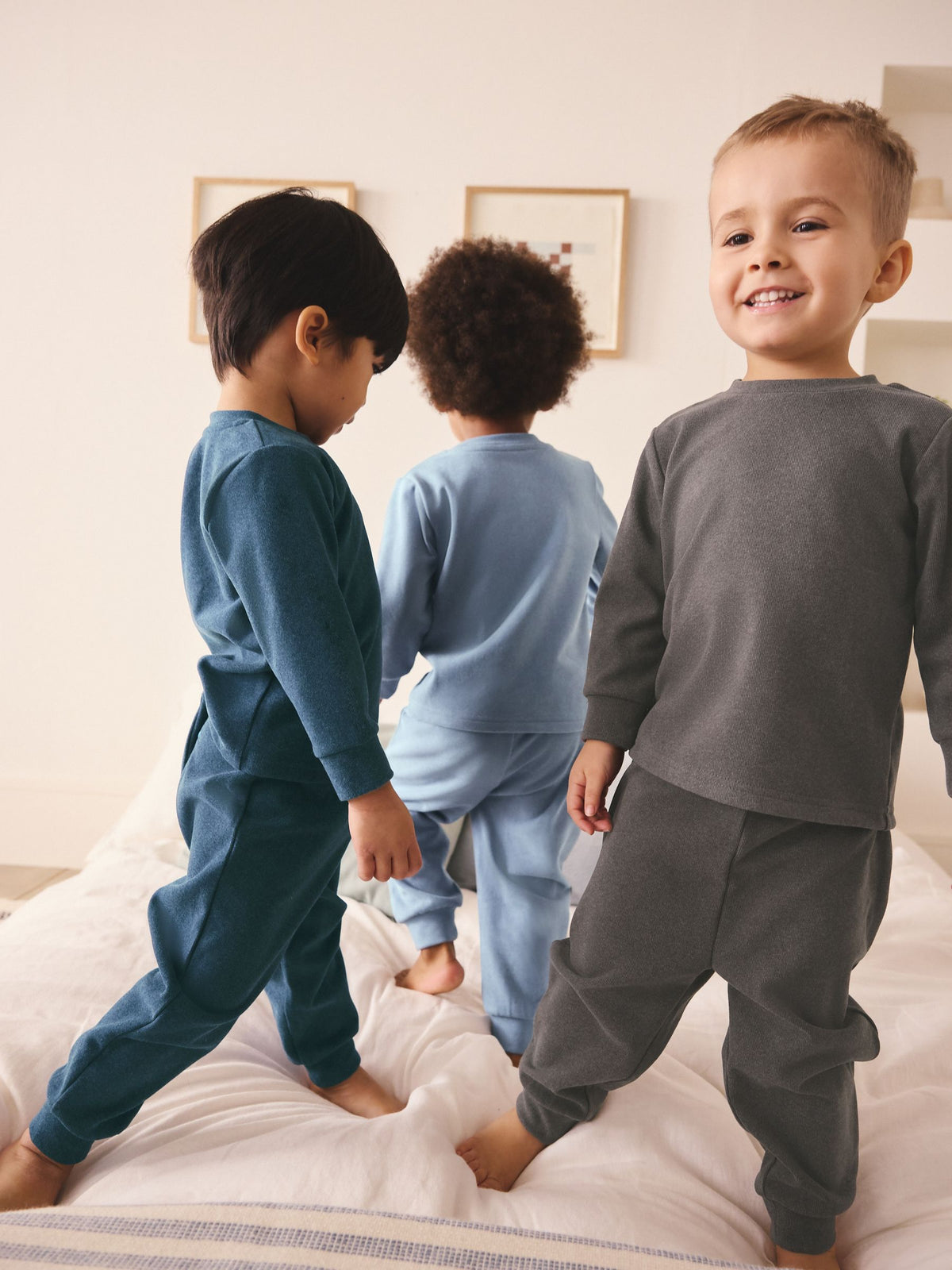 Blue/Navy/Grey Cosy Pyjamas 3 Pack (9mths-12yrs)